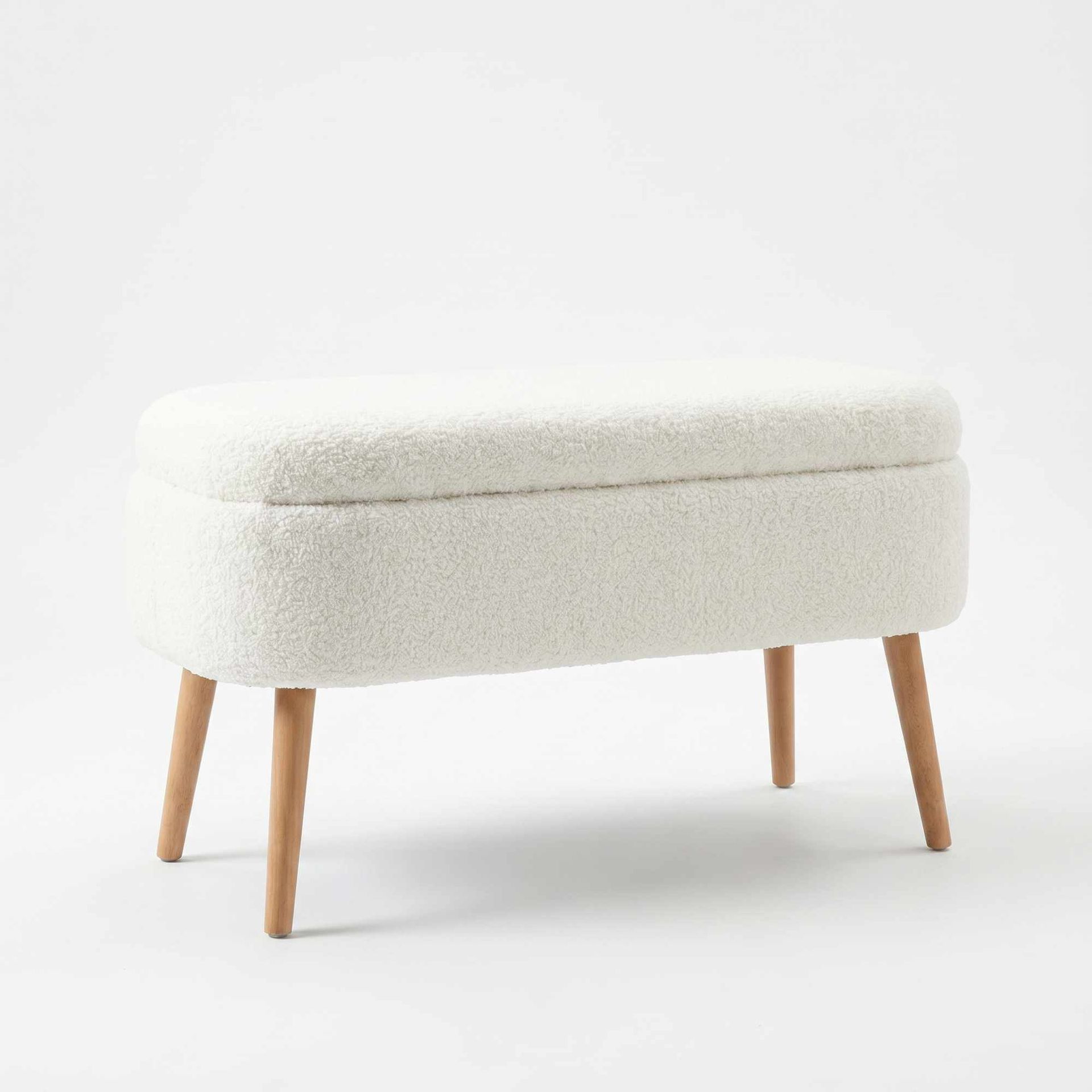 Armenia Sittpuff med förvaring 90 cm – vit benches