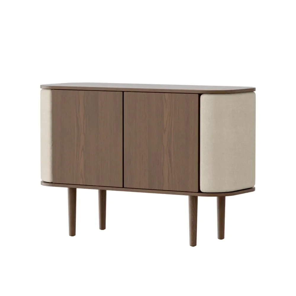 Treasures 2-dörrars skåp Mörk Ek/White Sands – Umage – oak veneer (brown, polyester textile sideboards