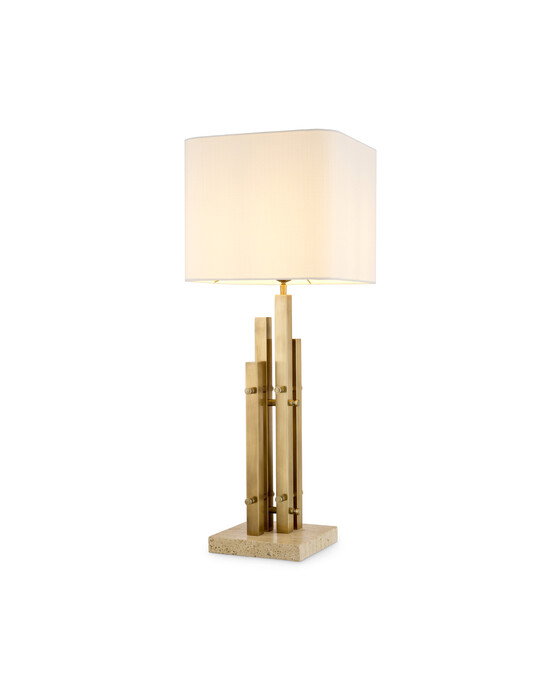 Destino bordslampa antik mässing – Eichholtz – gul bordslampor