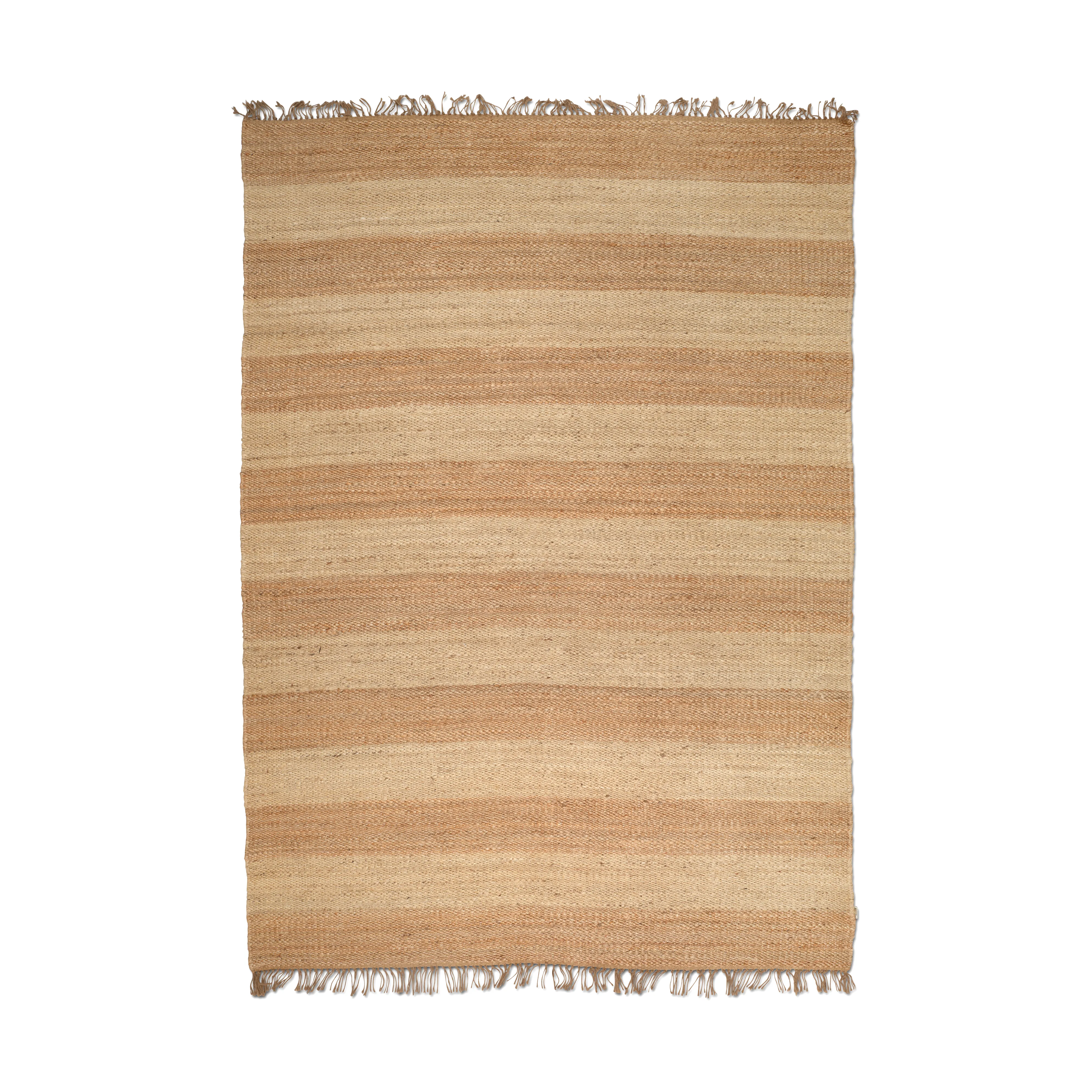 Jute Stripes matta, Natural jute, 250x350 cm – Classic Collection – beige mattor