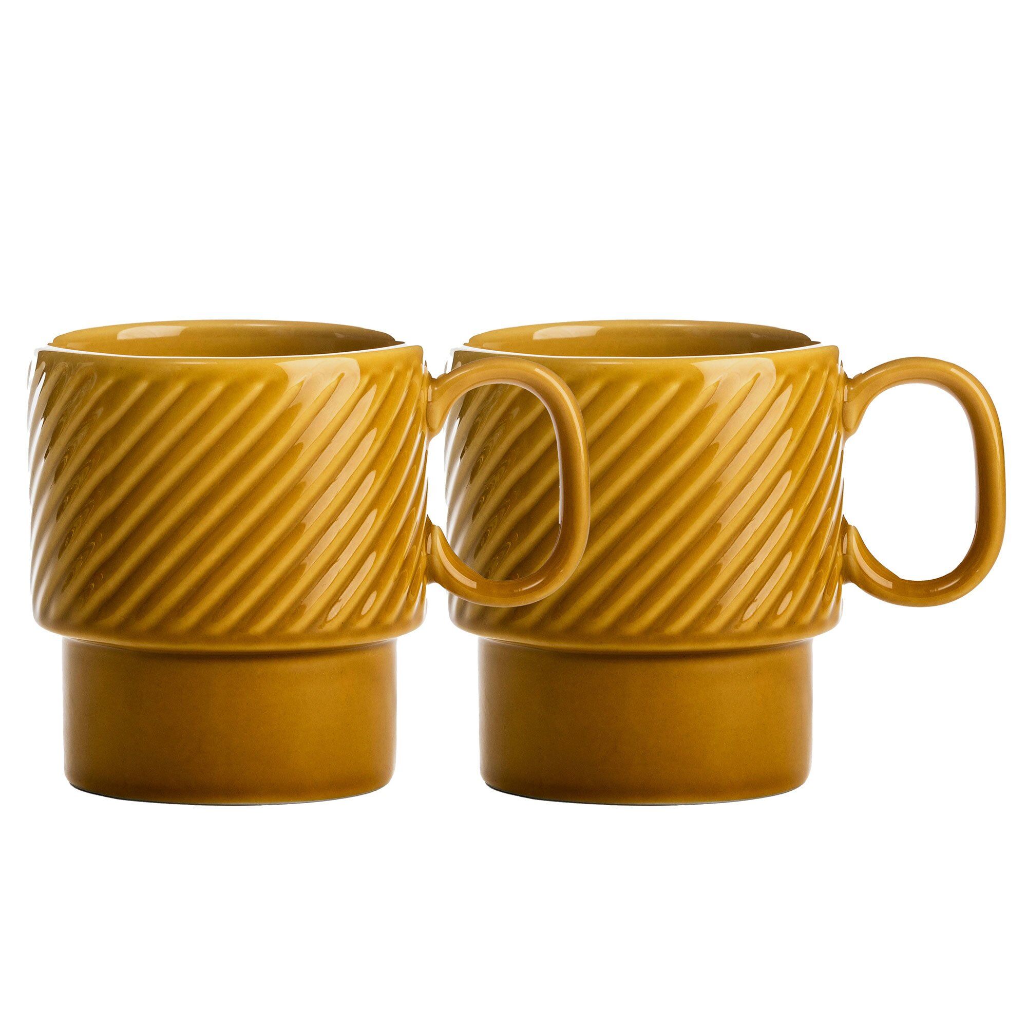 Coffee & More kaffemugg 2-pack, gul – Sagaform – gul mugs