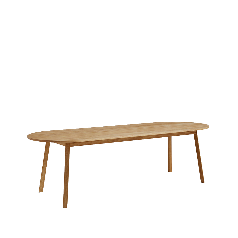 Triangle Leg matbord, ek olja, 250x85 cm – HAY – beige matbord