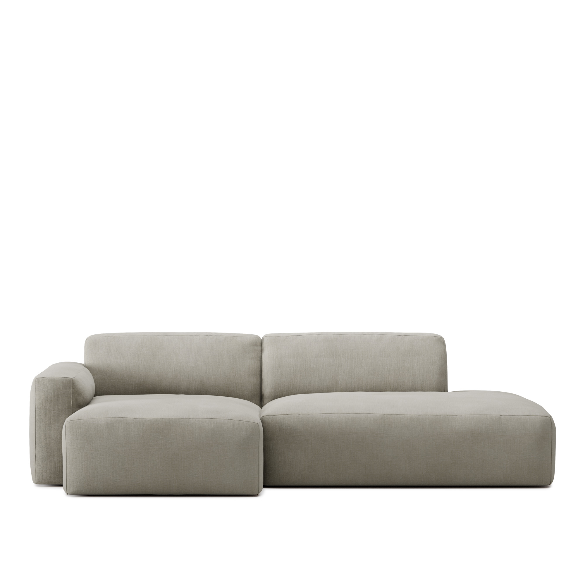 Brick 2-Seater Chaise Lounge Open End Right – NO GA – beige soffor