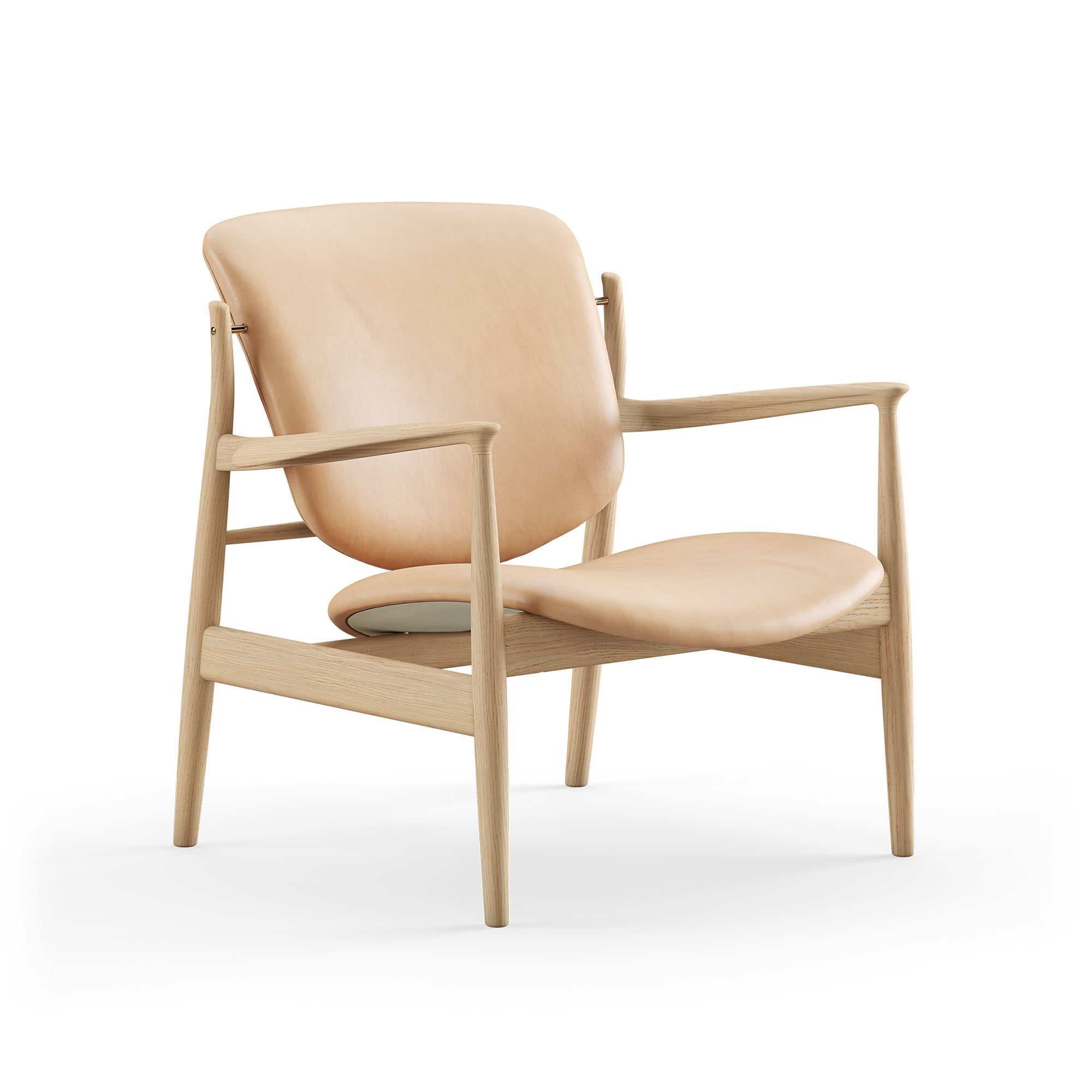 France fåtölj Clear oiled oak – House of Finn Juhl – beige fåtöljer