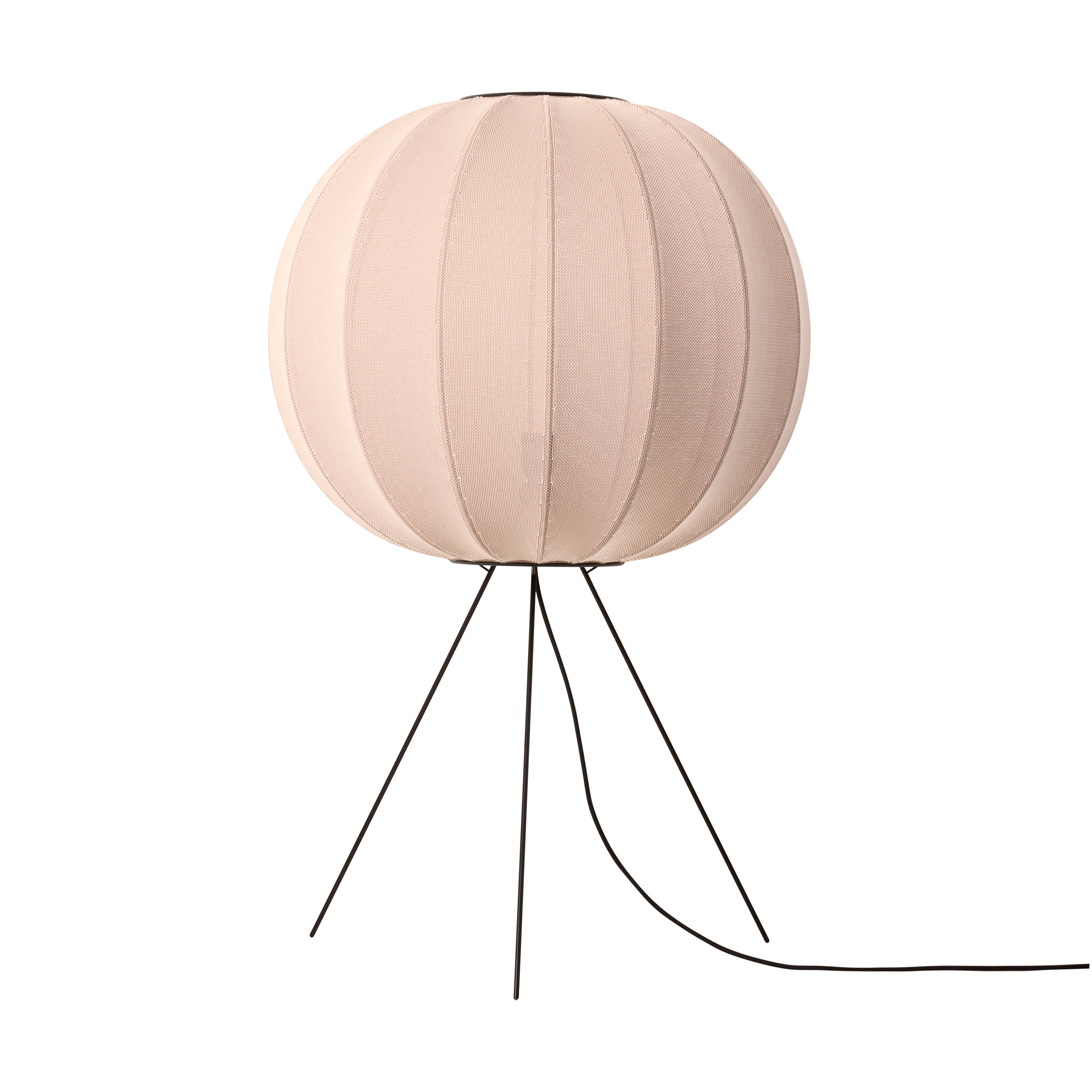 Knit-Wit 60 Round Medium golvlampa, Sand stone – Made By Hand – beige golvlampor