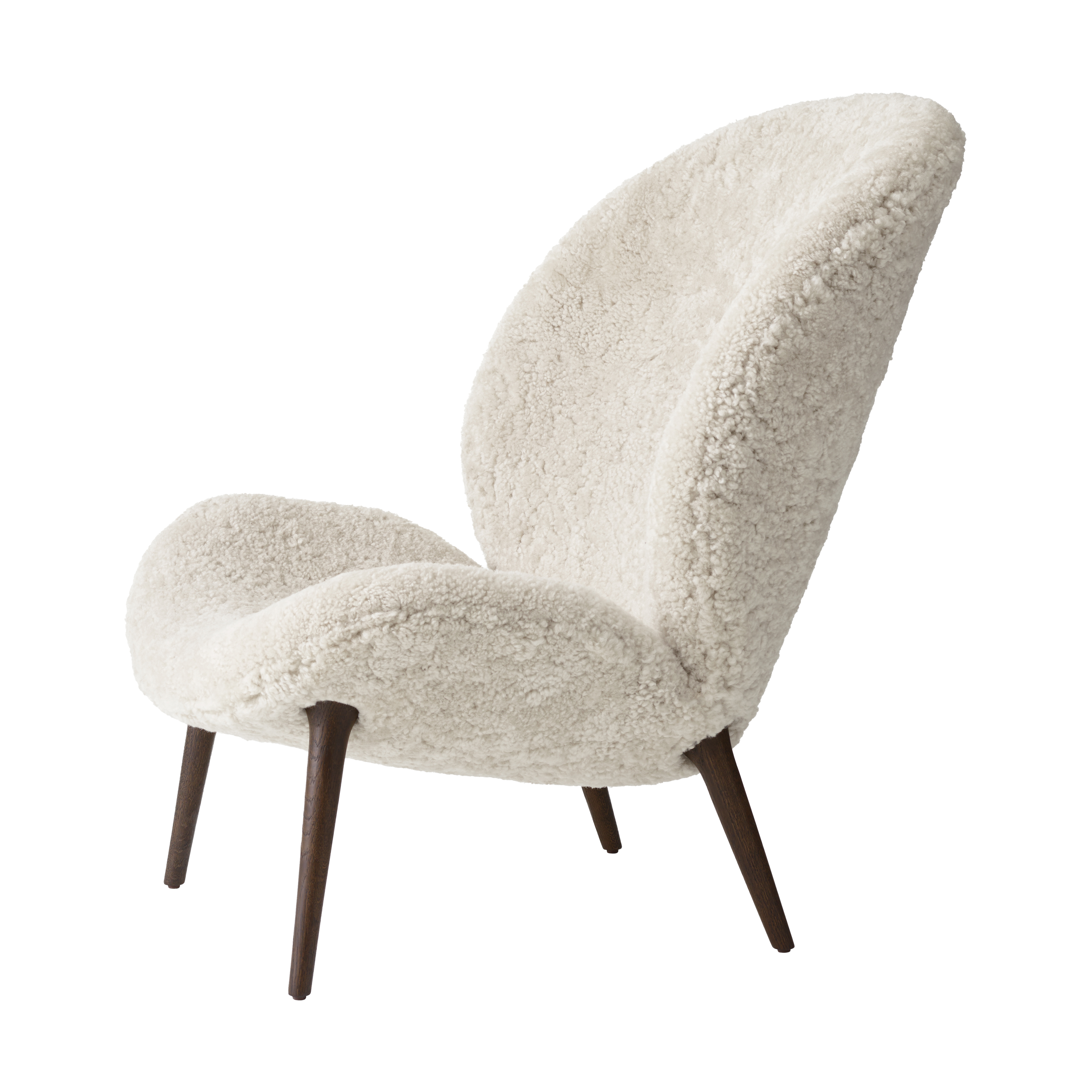 Vipp466 Lodge loungefåtölj, Dark oak-Curly 09 – Vipp – vit fåtöljer