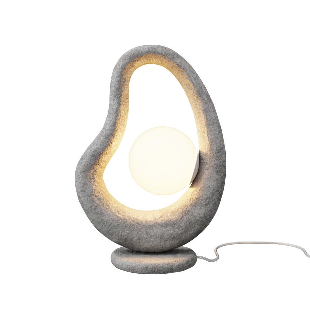 Opus 38cm bordslampa – Maytoni – metal with stone effect (gray, glass bordslampor