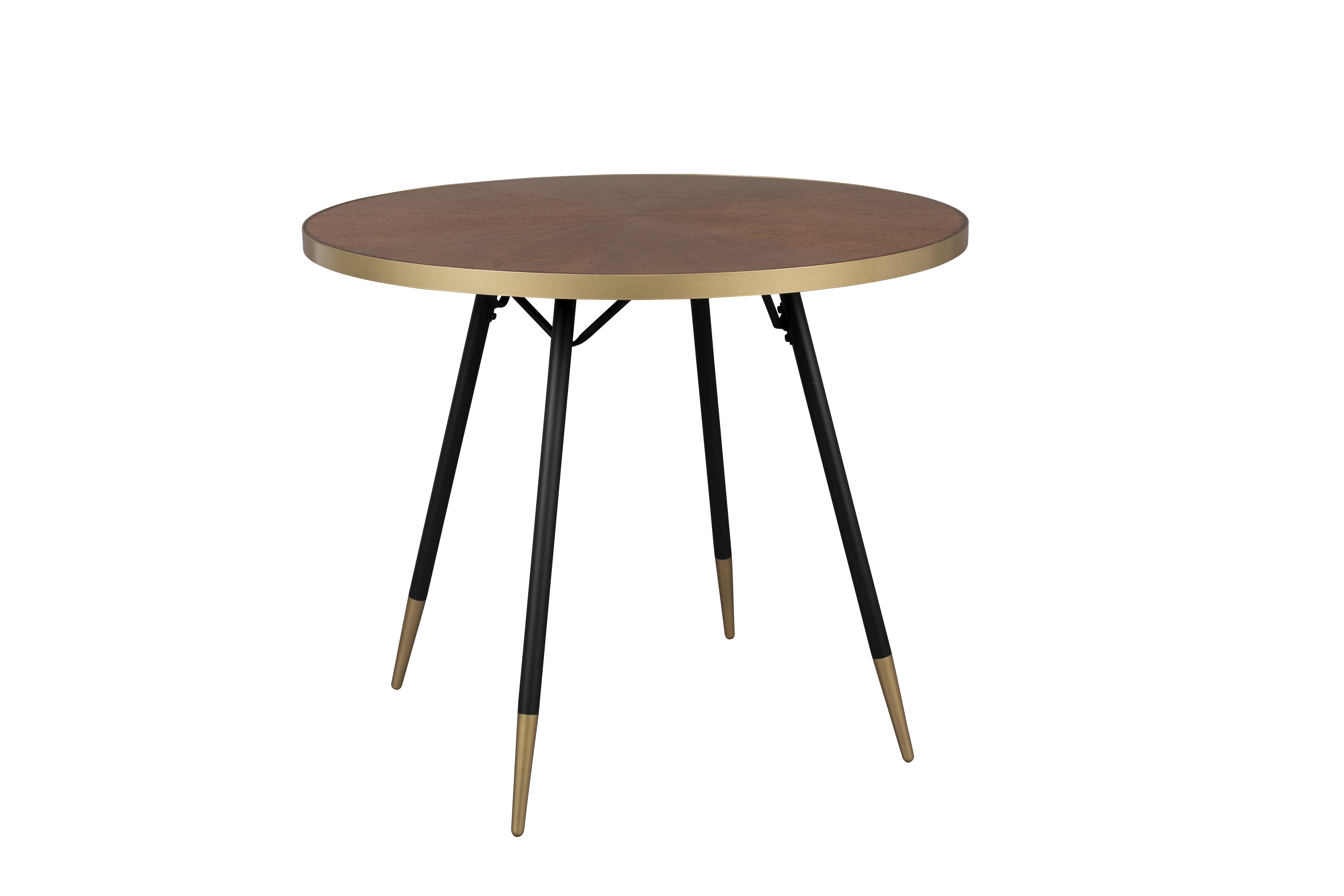 WHITE LABEL LIVING Bord Denise Runt – White Label Living – walnut (brown, matte black matbord