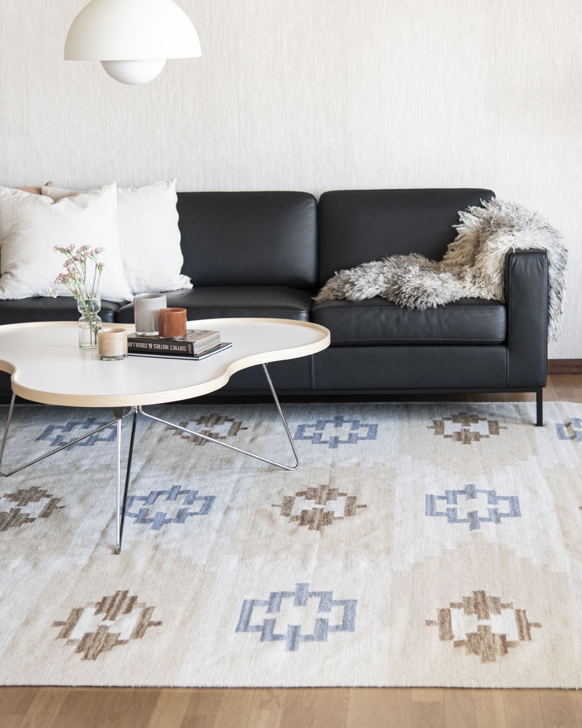 Folke beige - handvävd ullmatta – Kilands – beige mattor