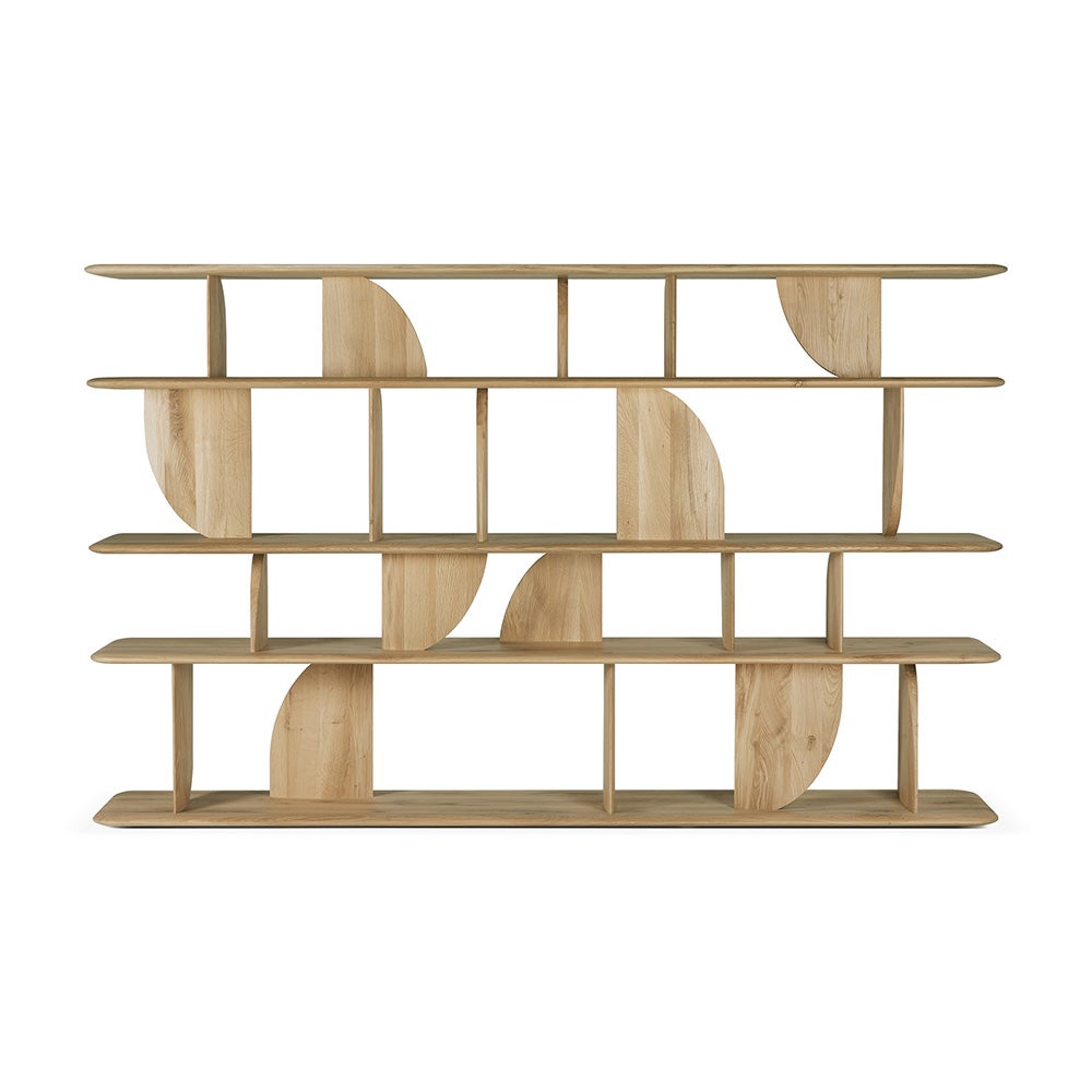 Geometric Hylla Ek 210x35x130 cm – Ethnicraft – nature hyllor