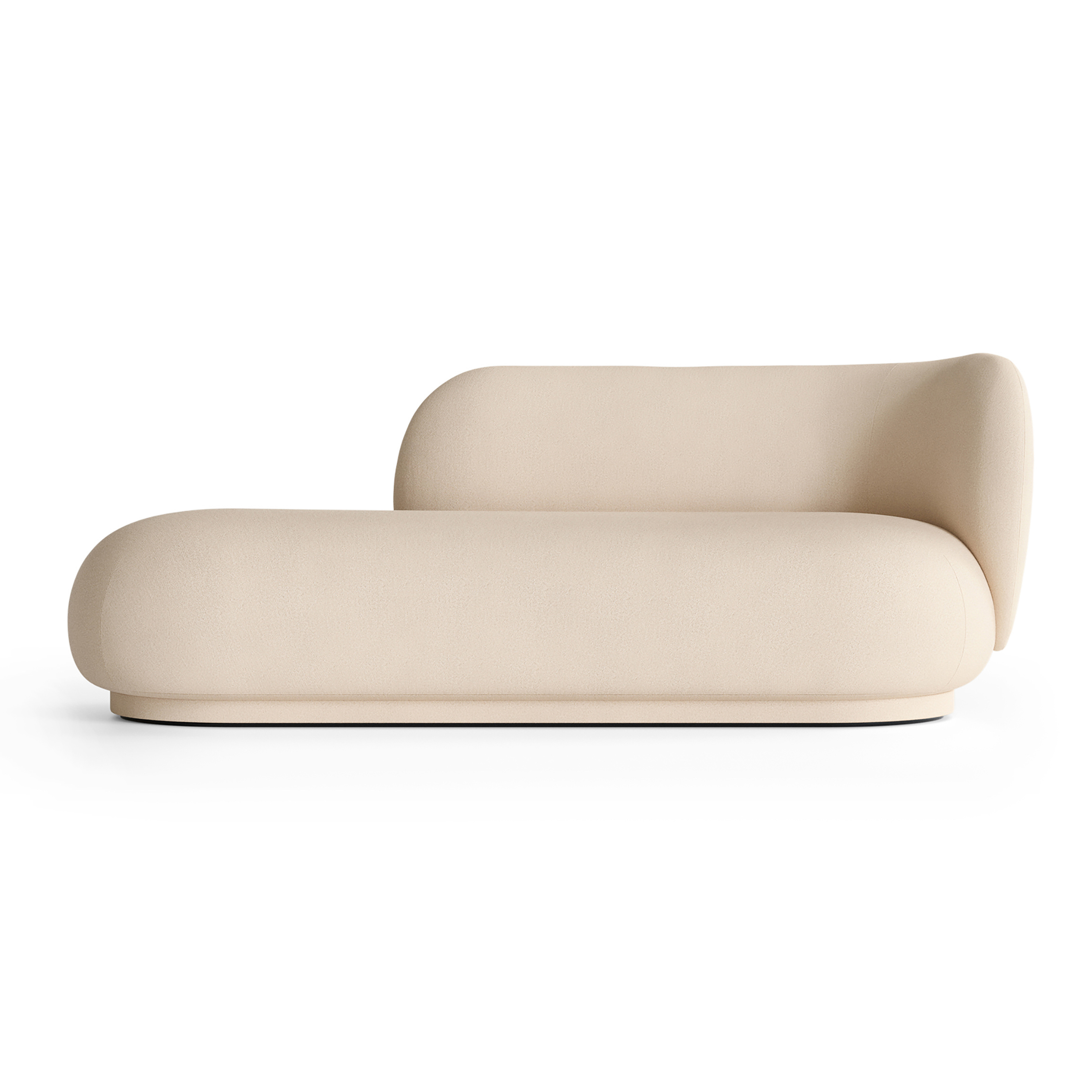 Rico divan höger, Brushed offwhite – Ferm Living – vit soffor