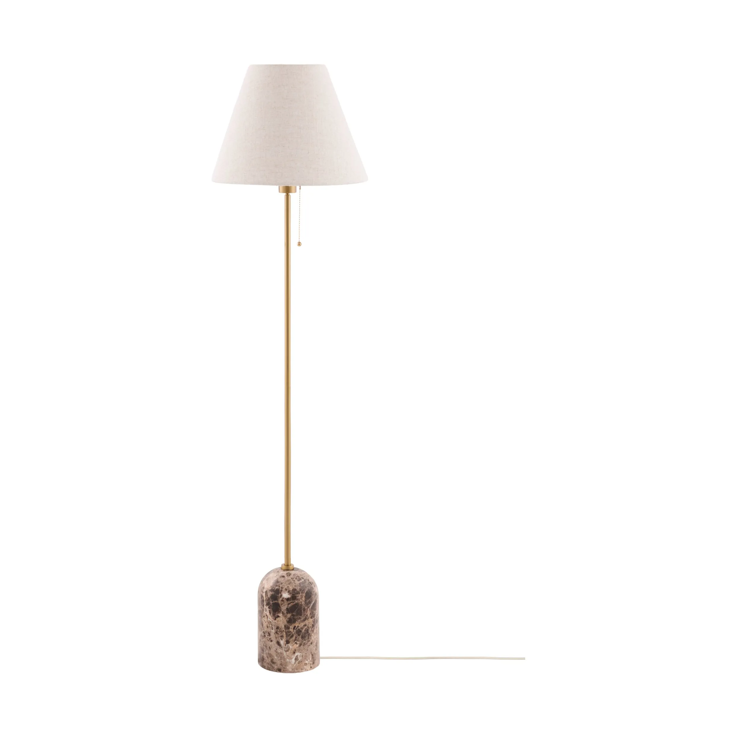 Gino golvlampa, Brun marmor – Globen Lighting – brun golvlampor