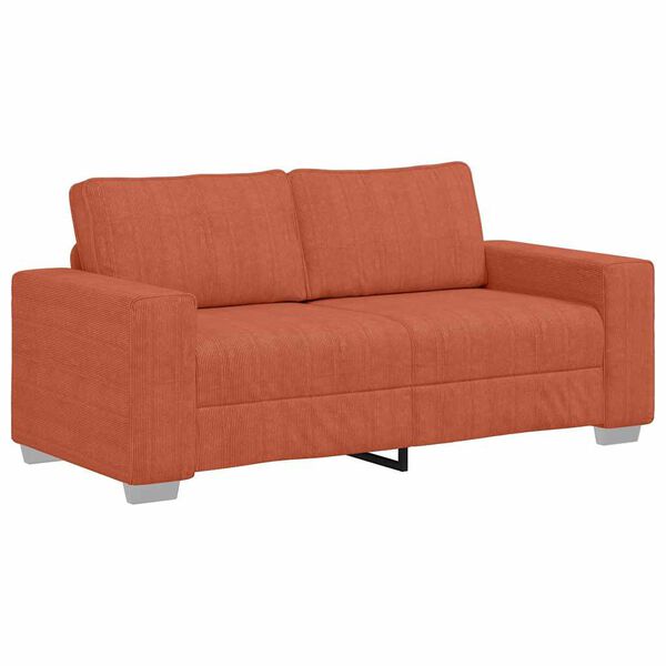 vidaXL Tvåsitssoffa röd orange 180x77x82 cm manchestertyg – vidaXL – orange soffor