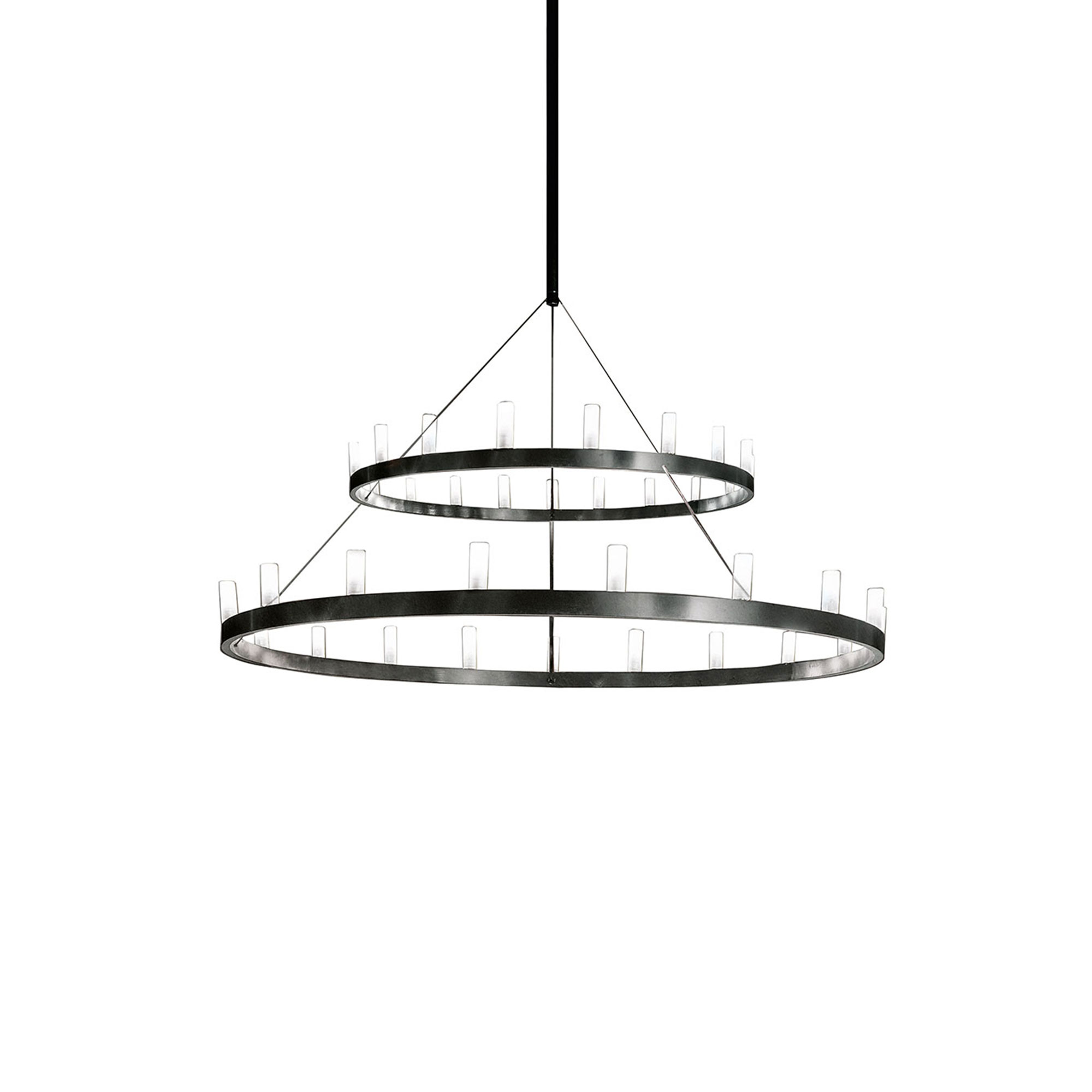 Chandelier Double Suspension Lamp – FontanaArte – svart pendant lamps