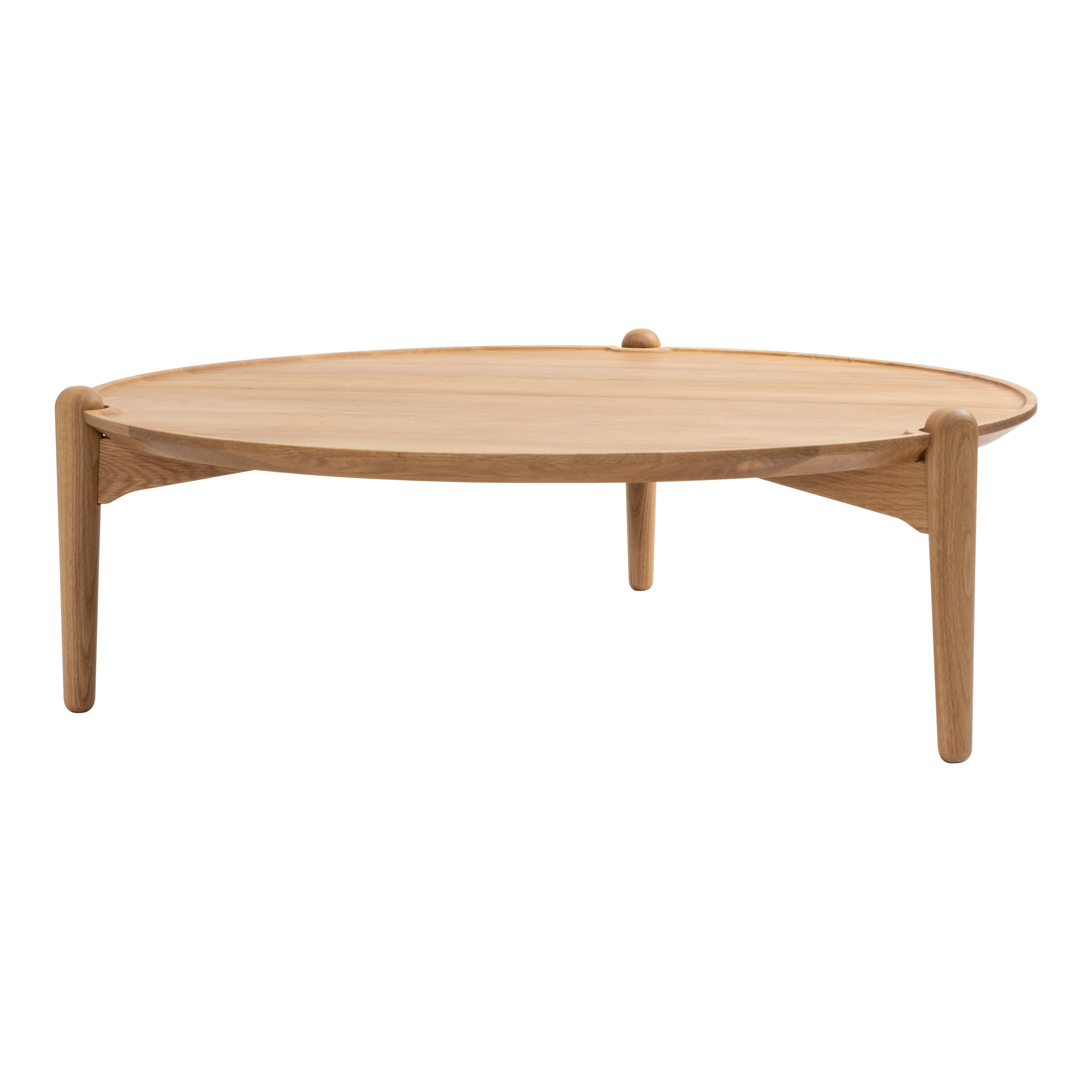 Aria soffbord Ø90 cm, Ek 30 cm – Design House Stockholm – brun soffbord