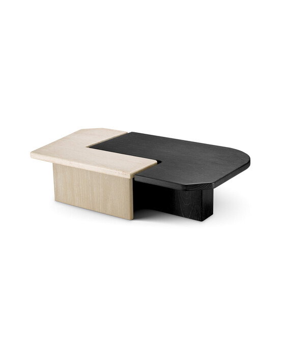 Yardham soffbord travertine 2-set – Eichholtz – svart soffbord