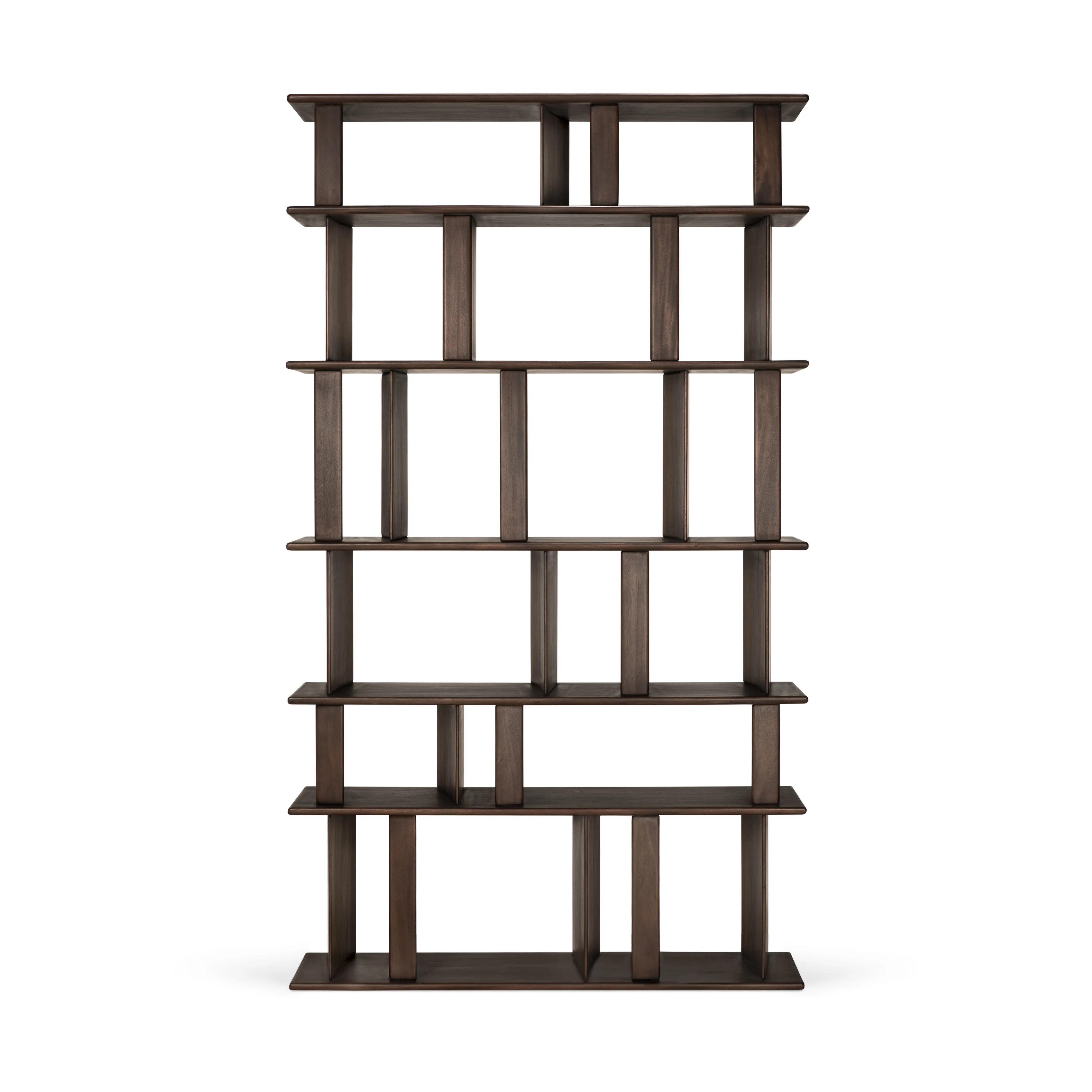Block bokhylla, Espresso matte mahogany, 120x207 cm – Ethnicraft – brun bokhyllor