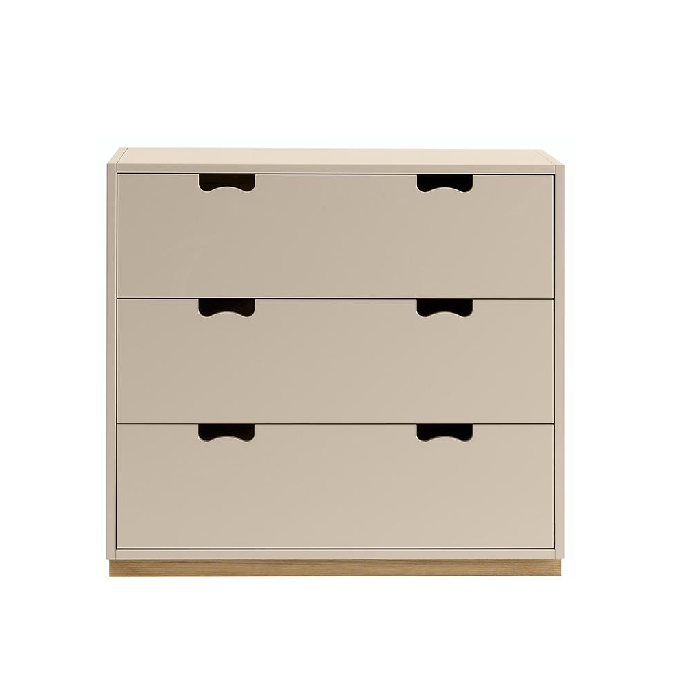 Snö A3 byrå, dark sand, eksockel – Asplund – beige byråar