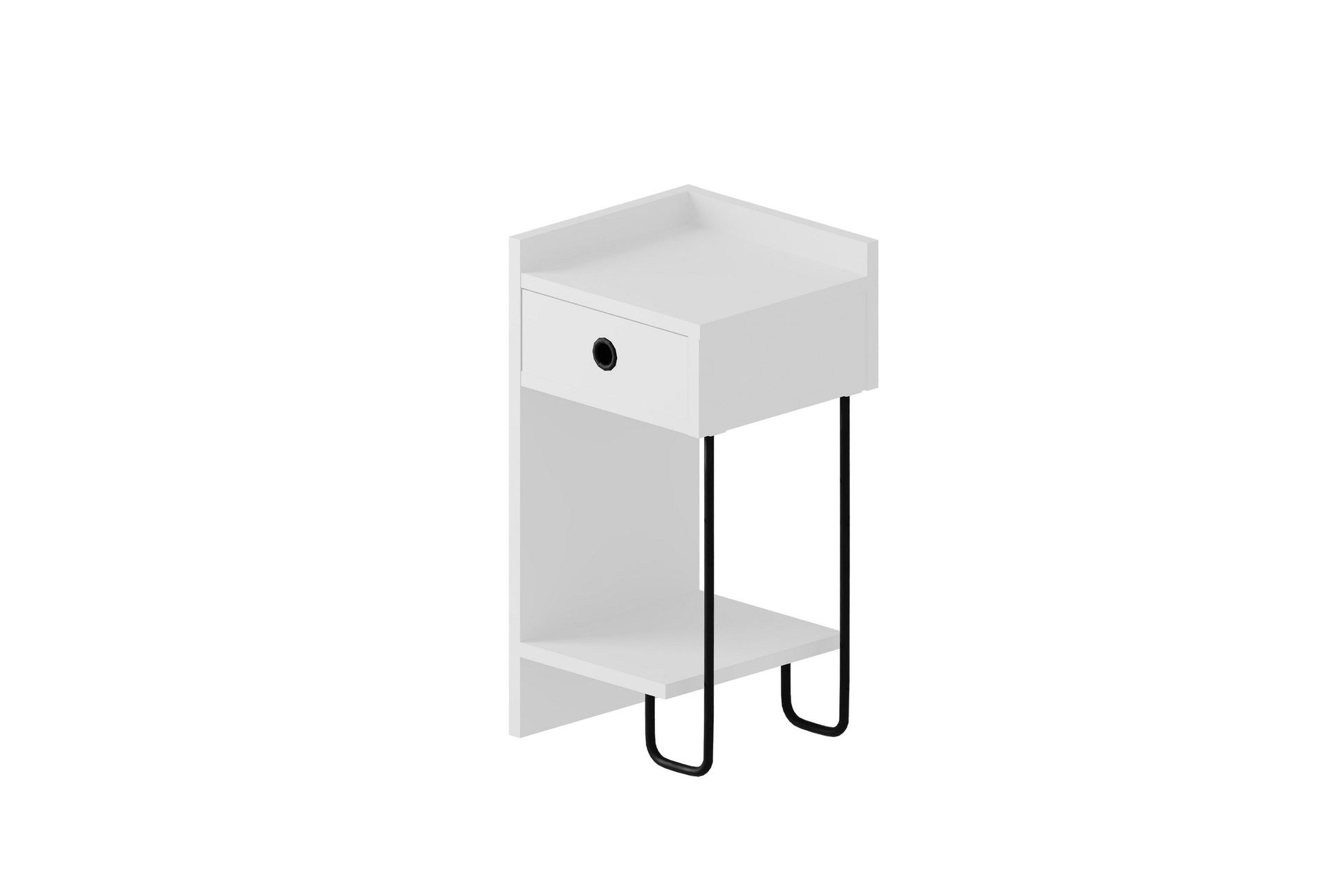 Sirius Sängbord 32x30 cm Vit – vit sängbord