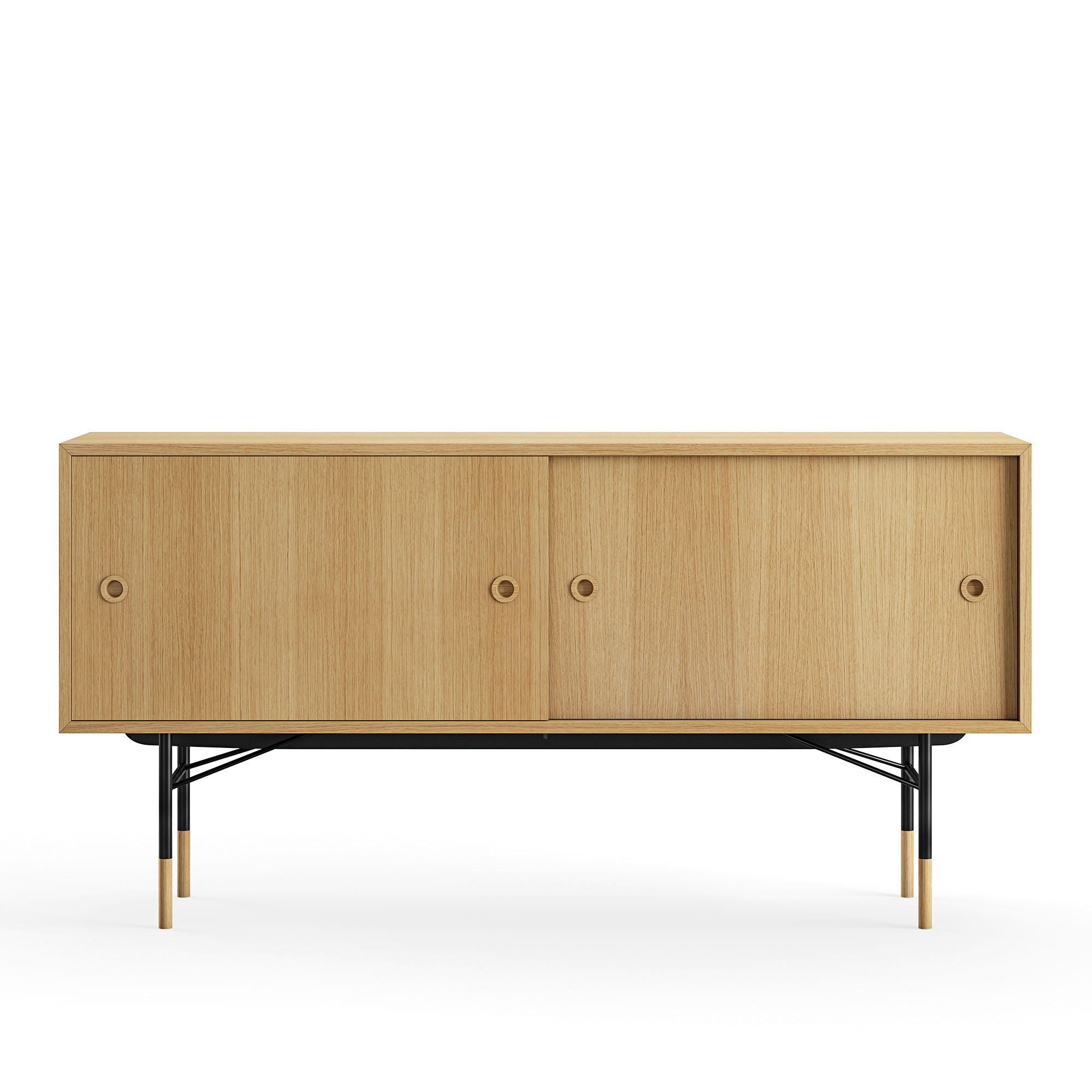 Sideboard utan lådor Dark oiled oak Veneer – House of Finn Juhl – dark-oiled sideboards
