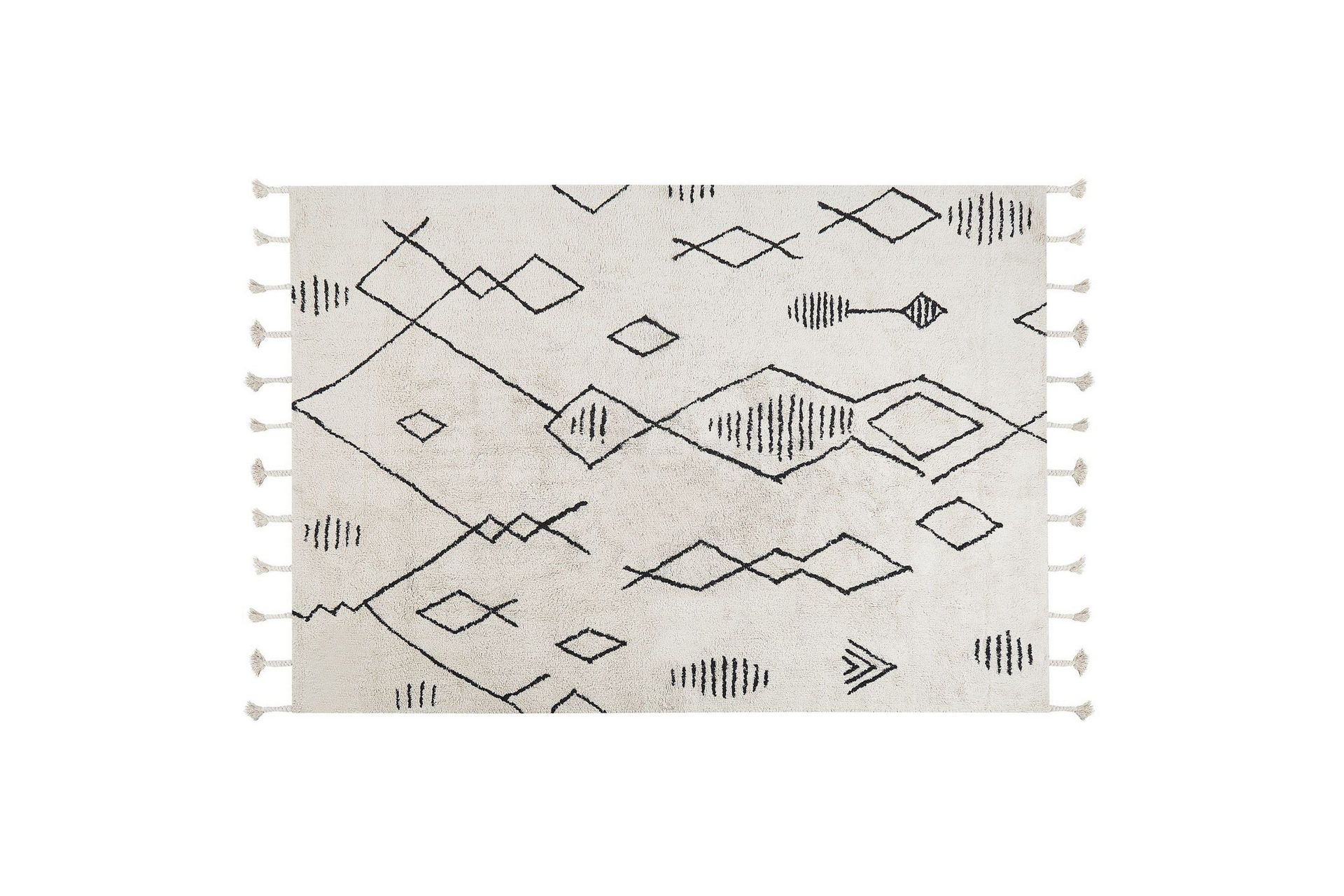 Kebir Bomullsmatta 140x200 cm – svart dörrmattor