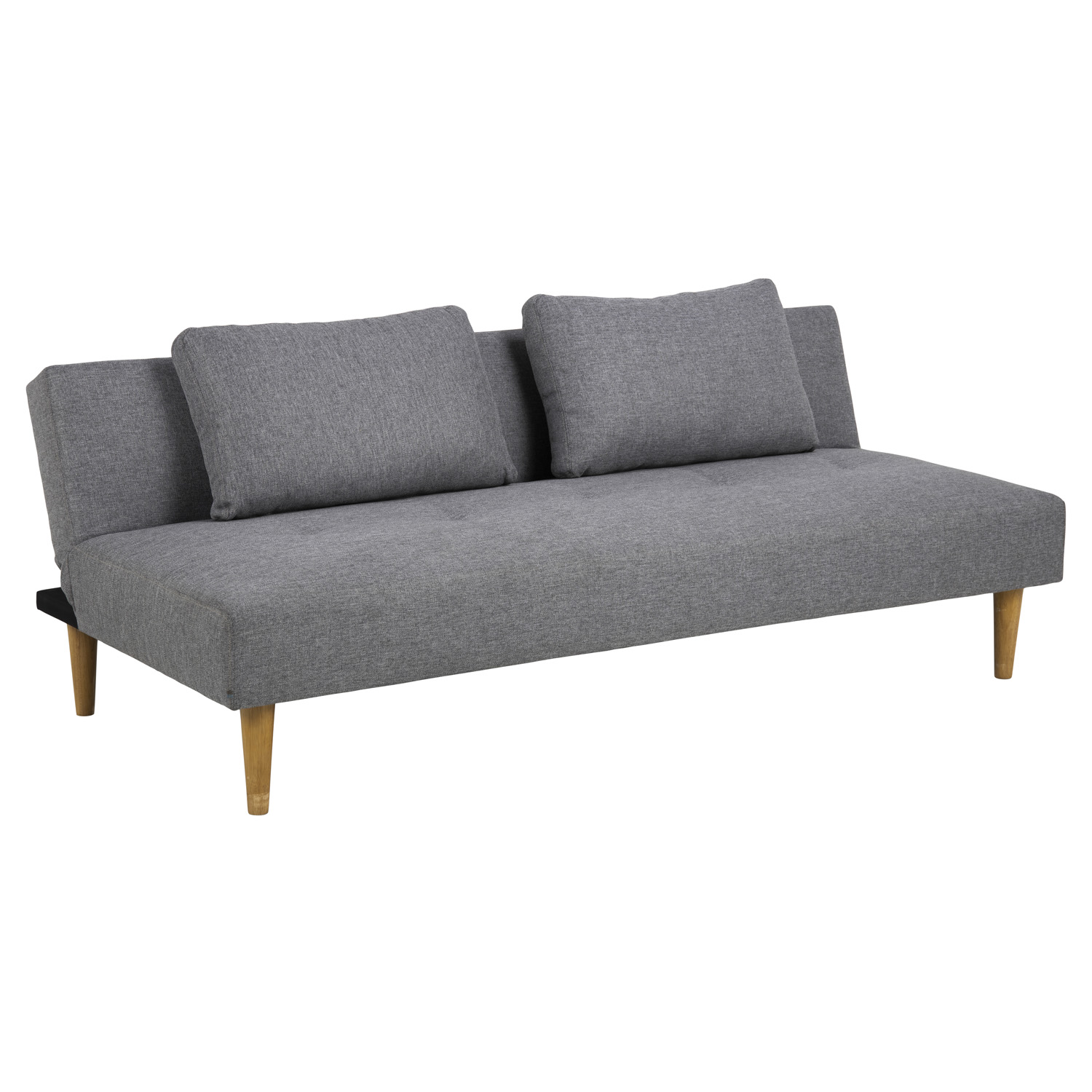 ACT NORDIC Lucca Bäddsoffa, med 2 Dynor - Ljusgrå Polyester och Gummiträ – Act Nordic – polyester soffor