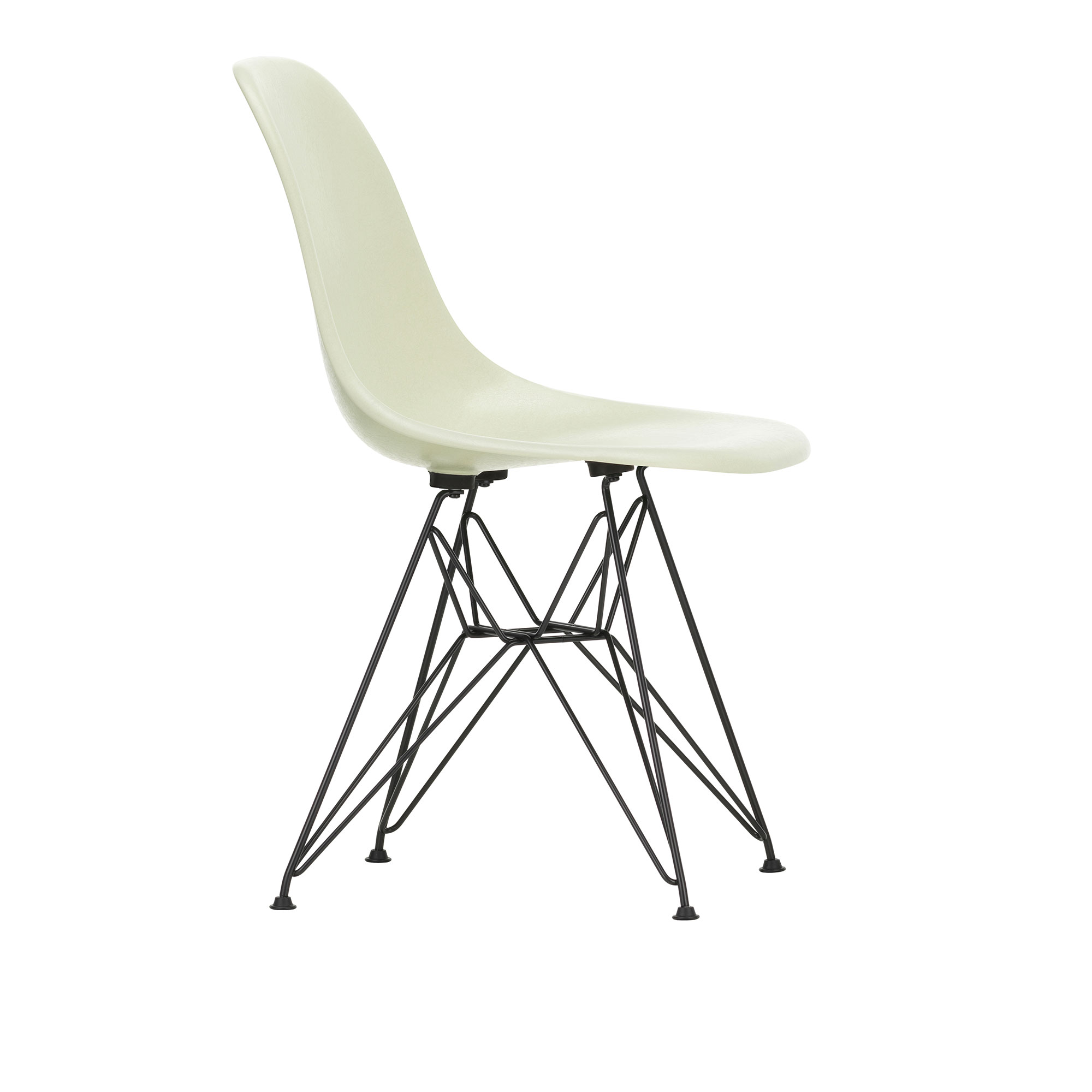 Eames Fiberglass Chair DSR stol Basic Dark – Vitra – elephant hide gray matstolar