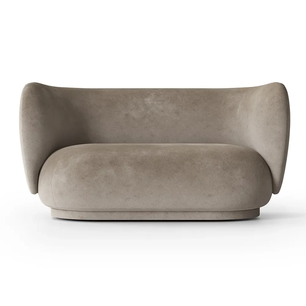 Rico 2-sits soffa Faded - Beige – Ferm Living – linen (beige, base plinth soffor