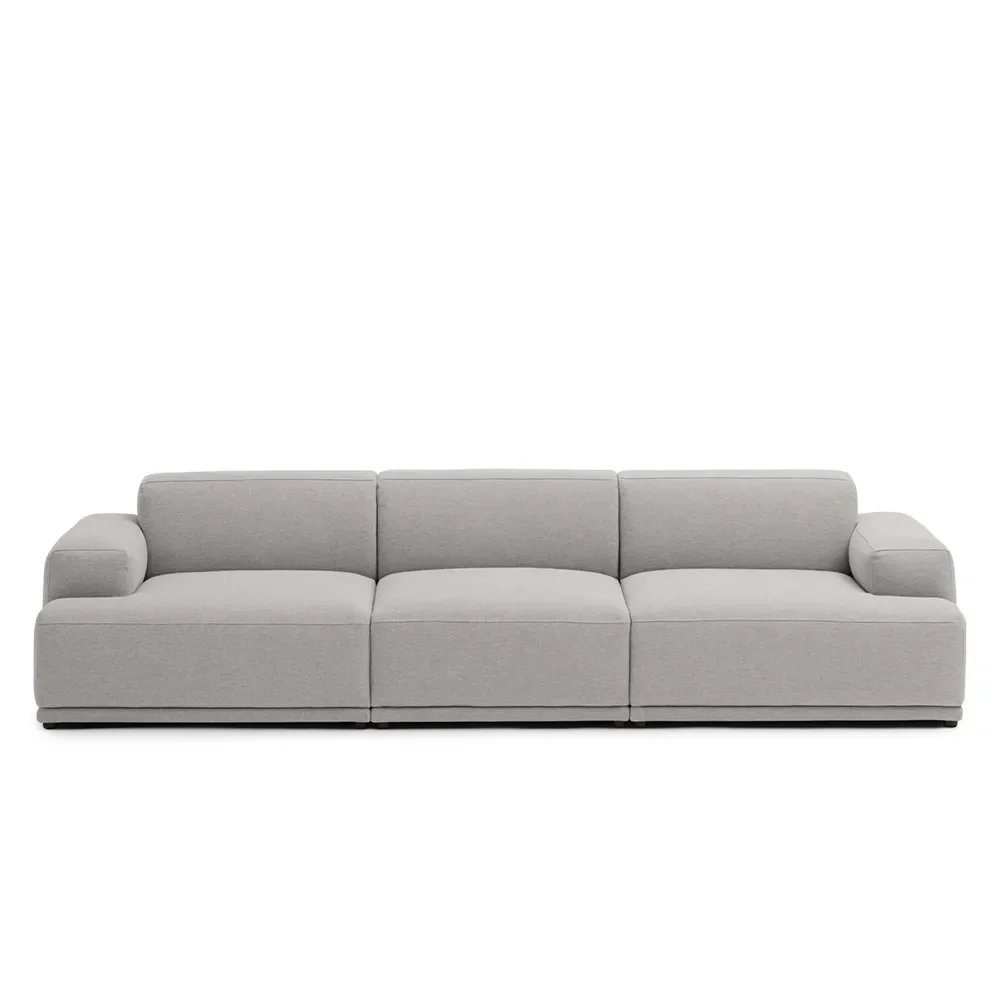 Connect Soft Modular Sofa / 3-Seater - Configuration 1 - Clay 12 – Muuto – grå soffor