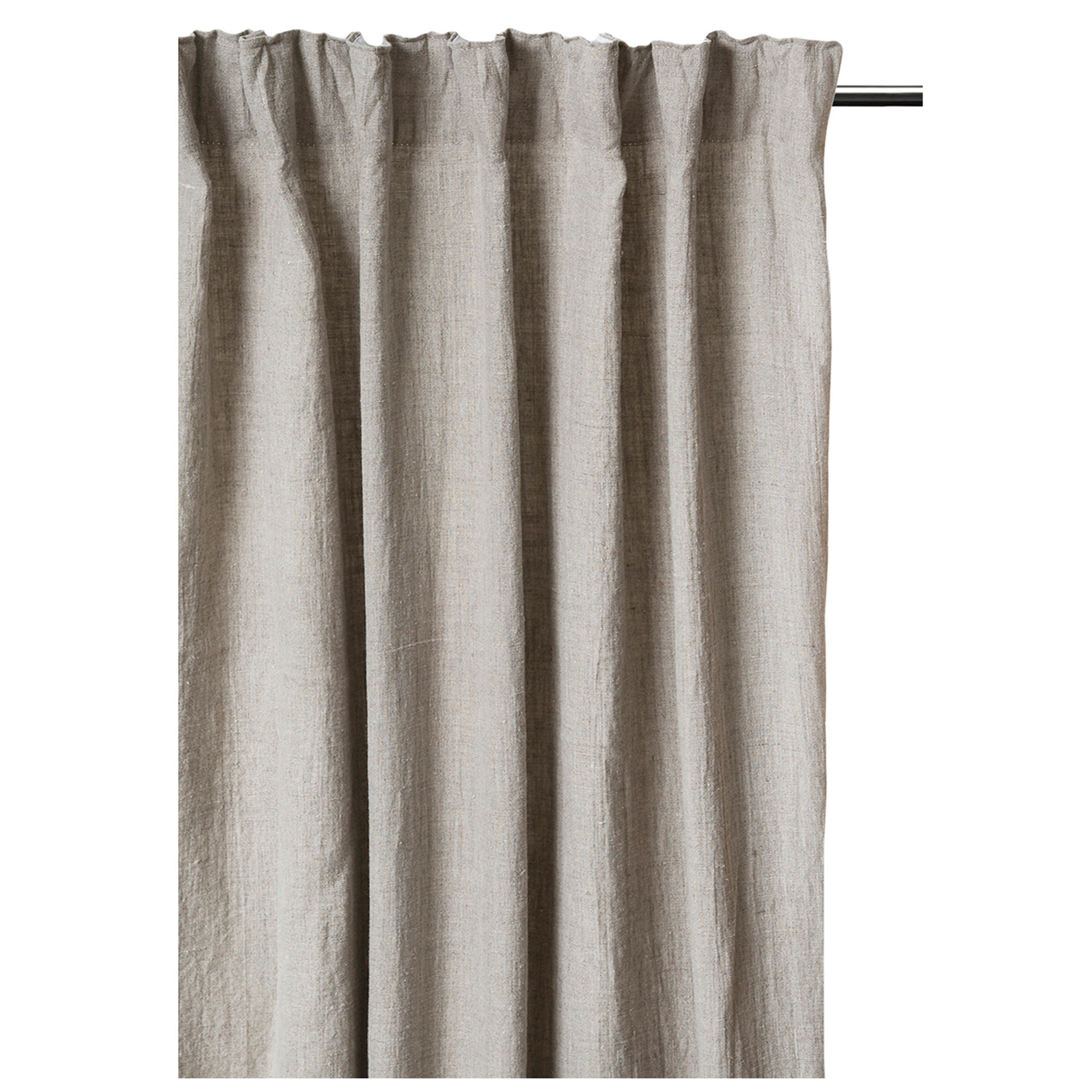 Sunshine gardin med veckband 140x290 cm, Natural – Himla – beige curtains