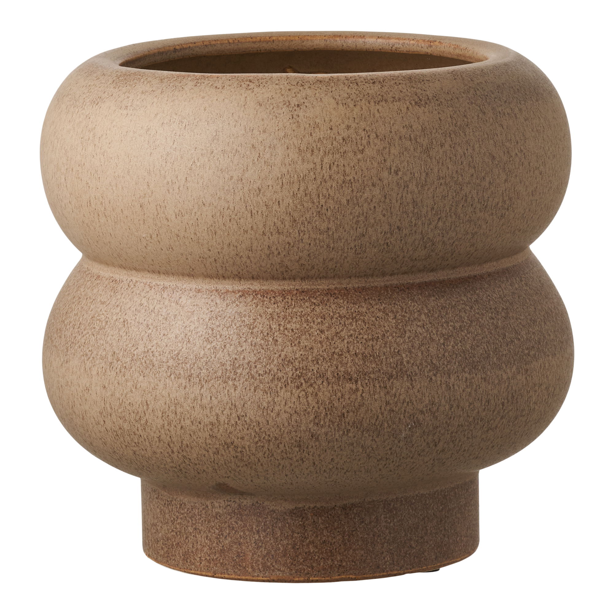HOUSE NORDIC blomkruka, rund - brun keramik (H:17,5) – House Nordic – brown ceramics planters