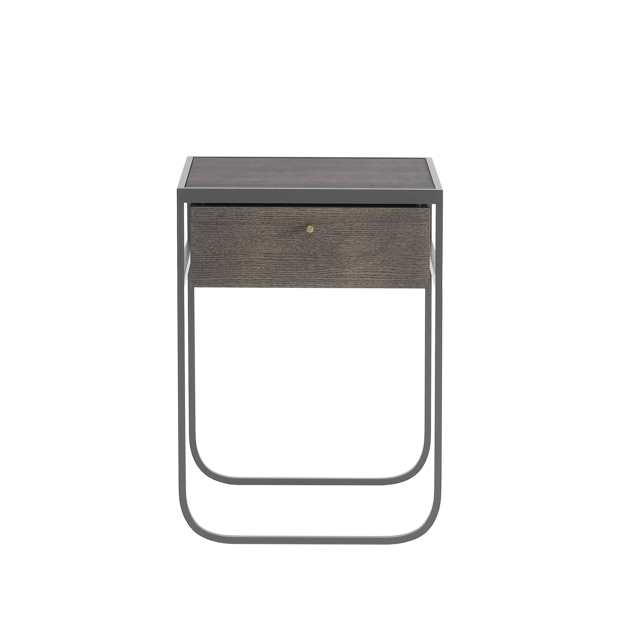 Nati Tati Drawer sängbord, storm grey, rökt ek – Asplund – grå sängbord