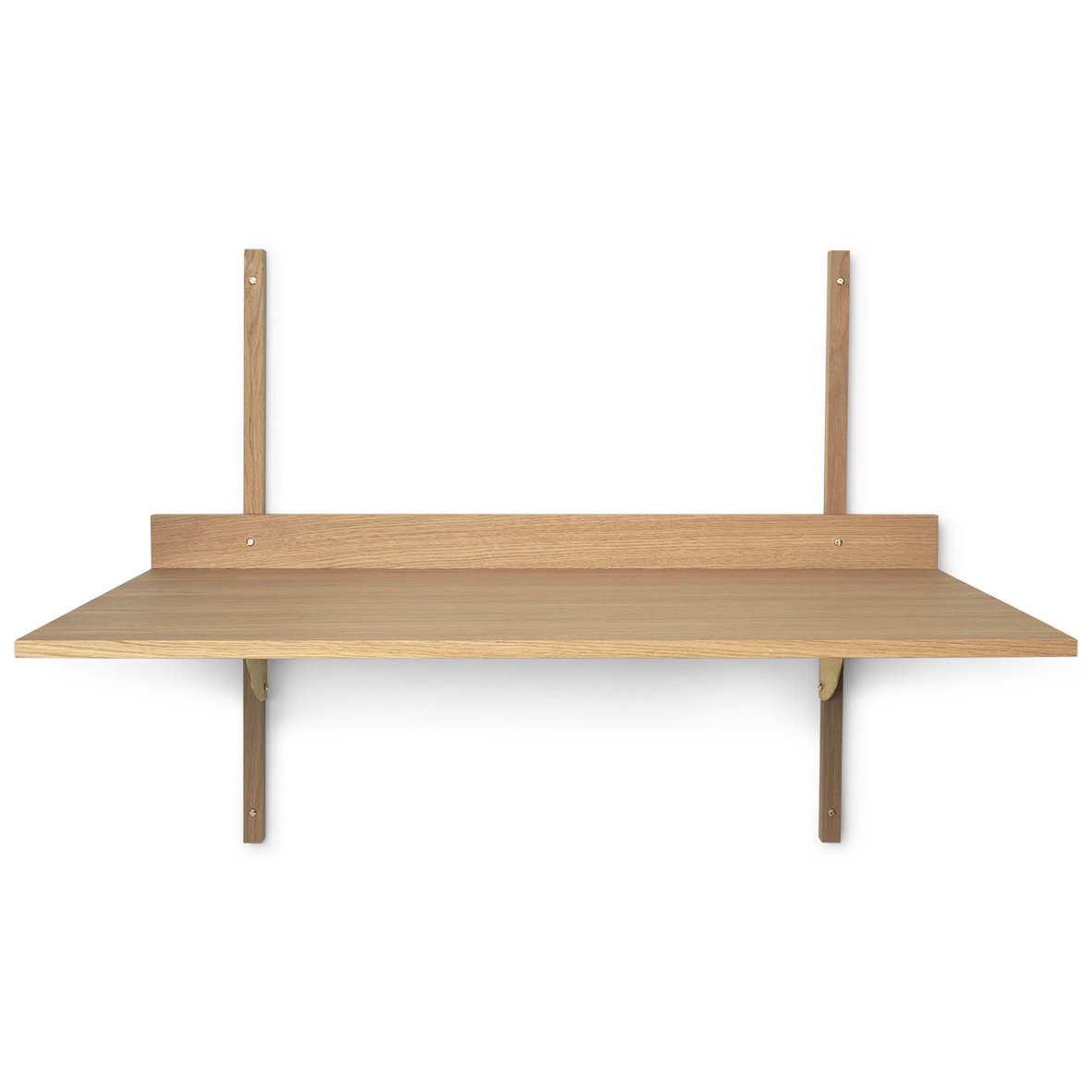 Sector skrivbord, Oak-brass – Ferm Living – brun skrivbord