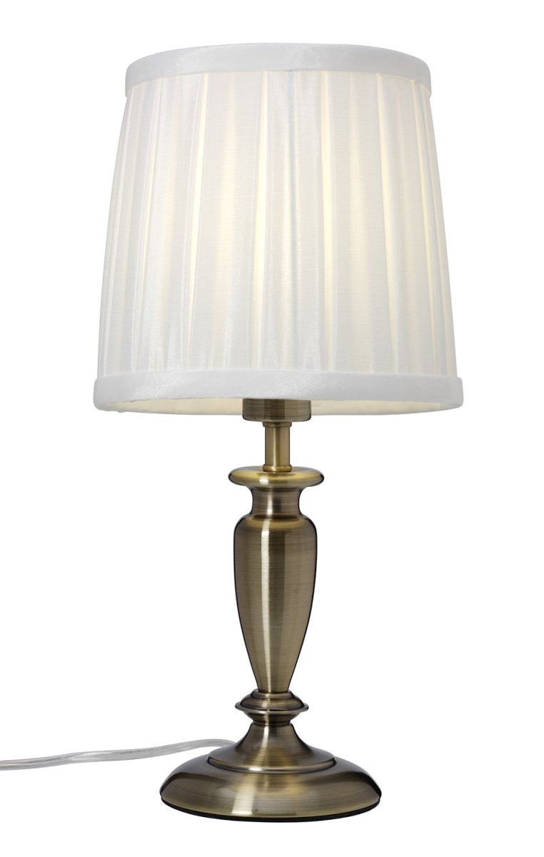 Ines 34cm bordslampa – Cottex – textile (cream, iron bordslampor