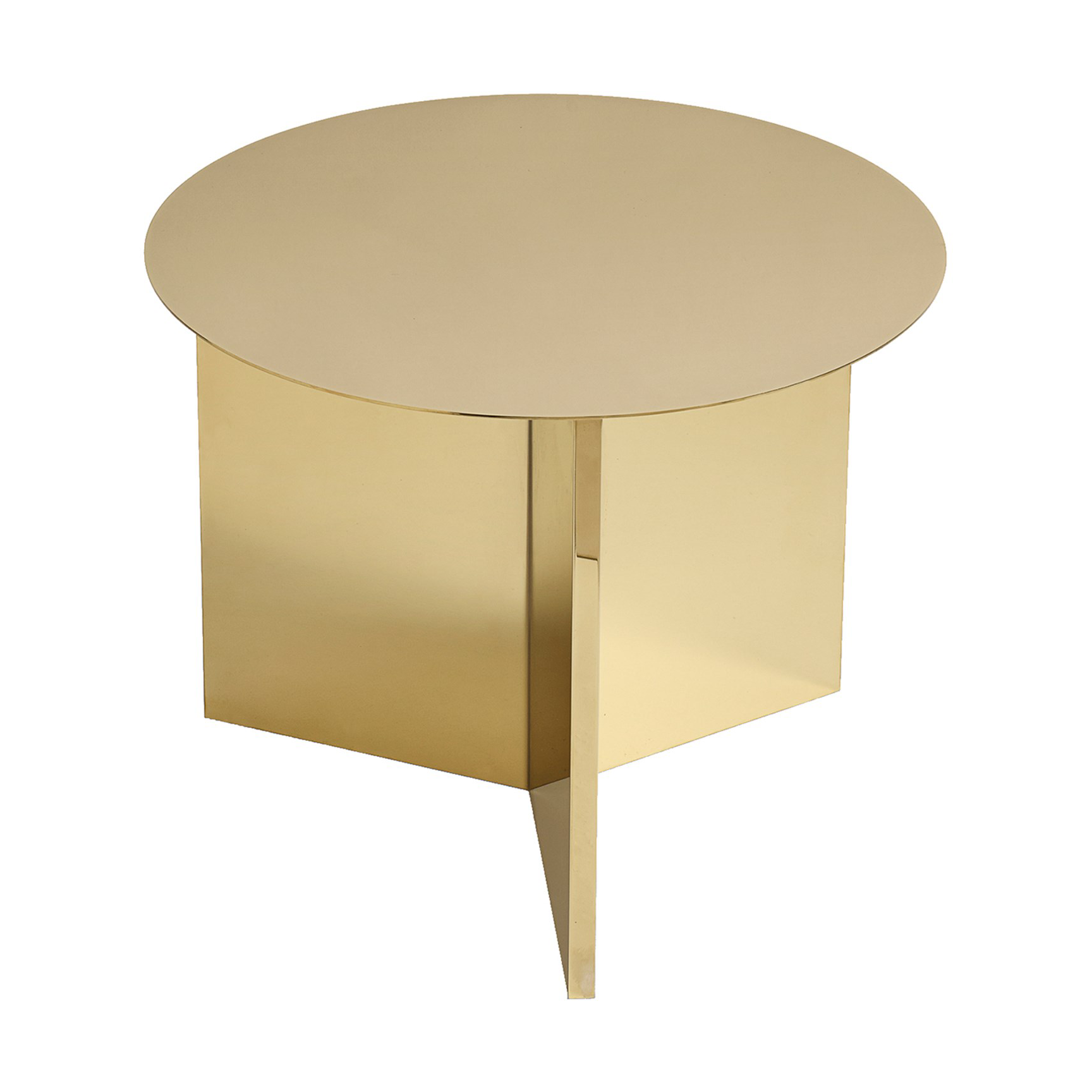 Slit soffbord Ø45 cm, Brass – HAY – gul soffbord