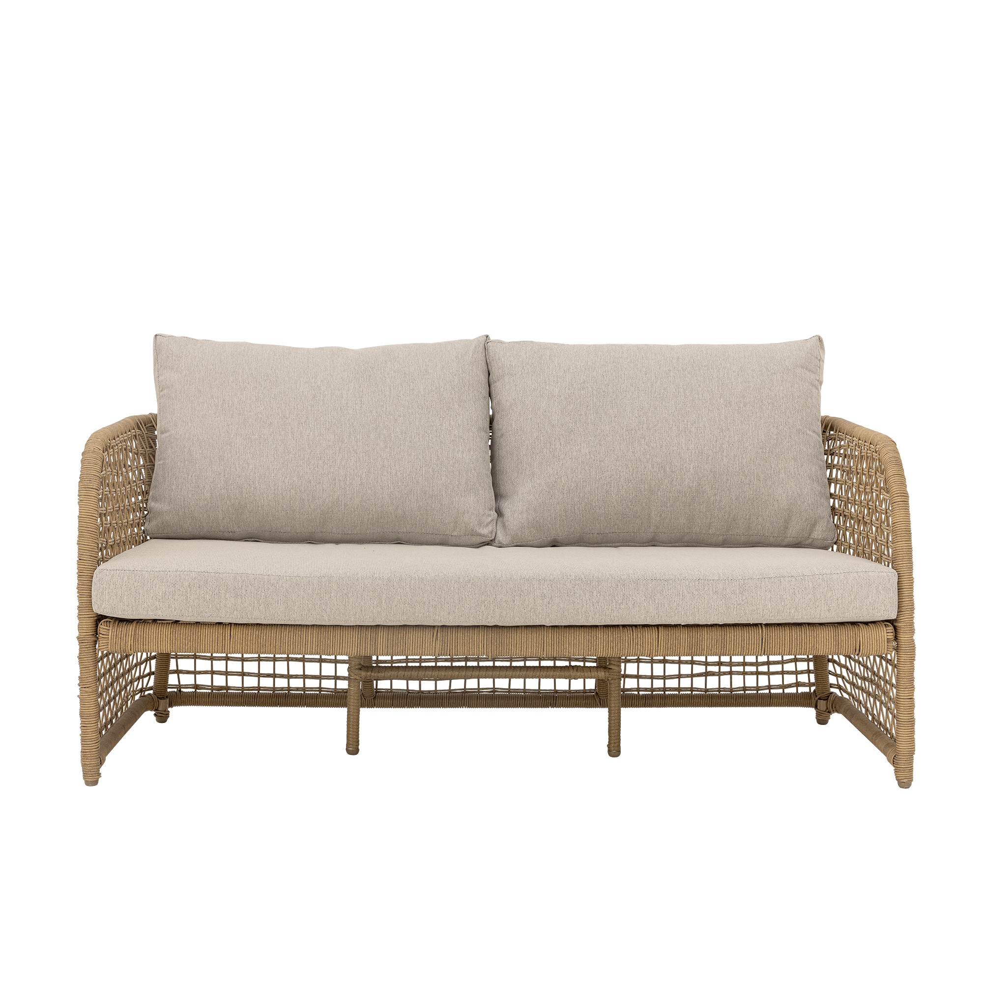 BLOOMINGVILLE Penzano utomhussoffa, w. armstöd och kuddar - naturlig polyrattan – Bloomingville – natural polyrattan (beige,