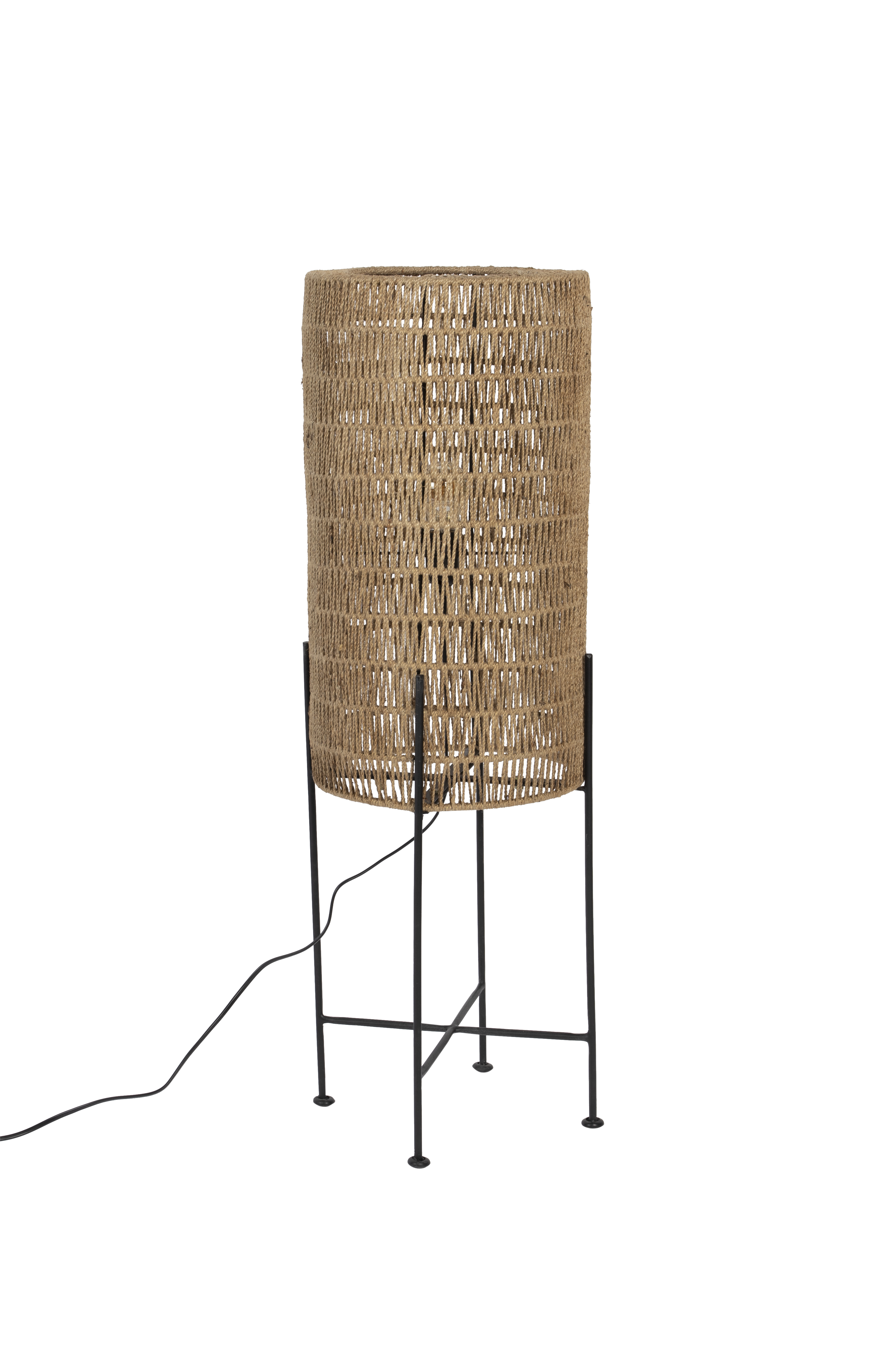 DUTCHBONE Kari golvlampa - naturjute och järn – Dutchbone – jute (tan, iron golvlampor