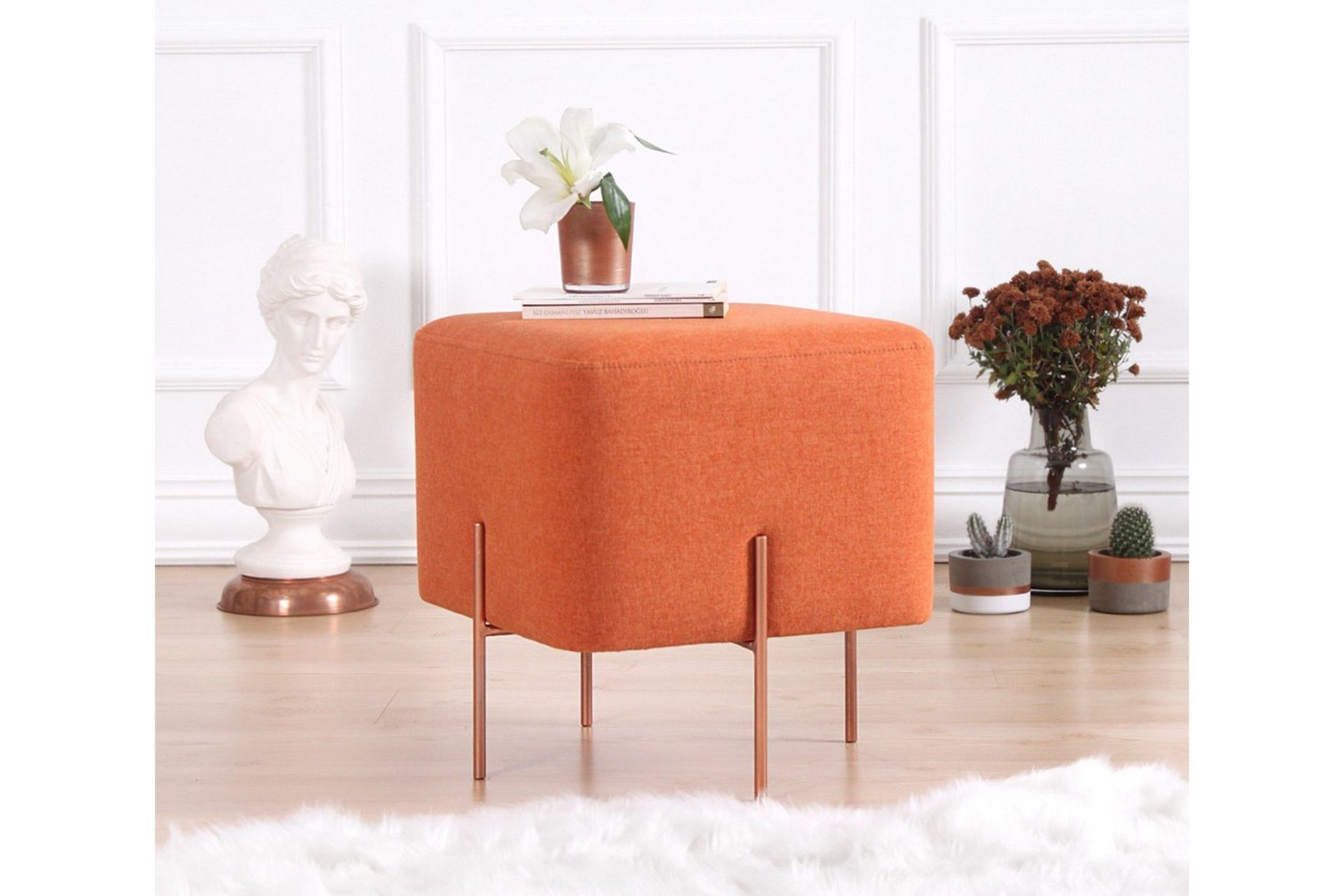 Yellowknife Sittpuff 40 cm – orange ottomans