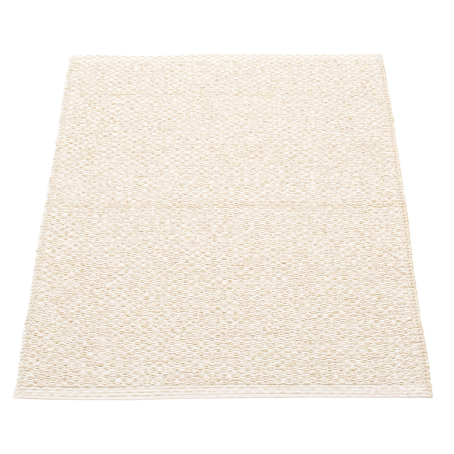 Svea matta 70x90 cm champagne metallic / vanilla – Pappelina – vit outdoor rugs