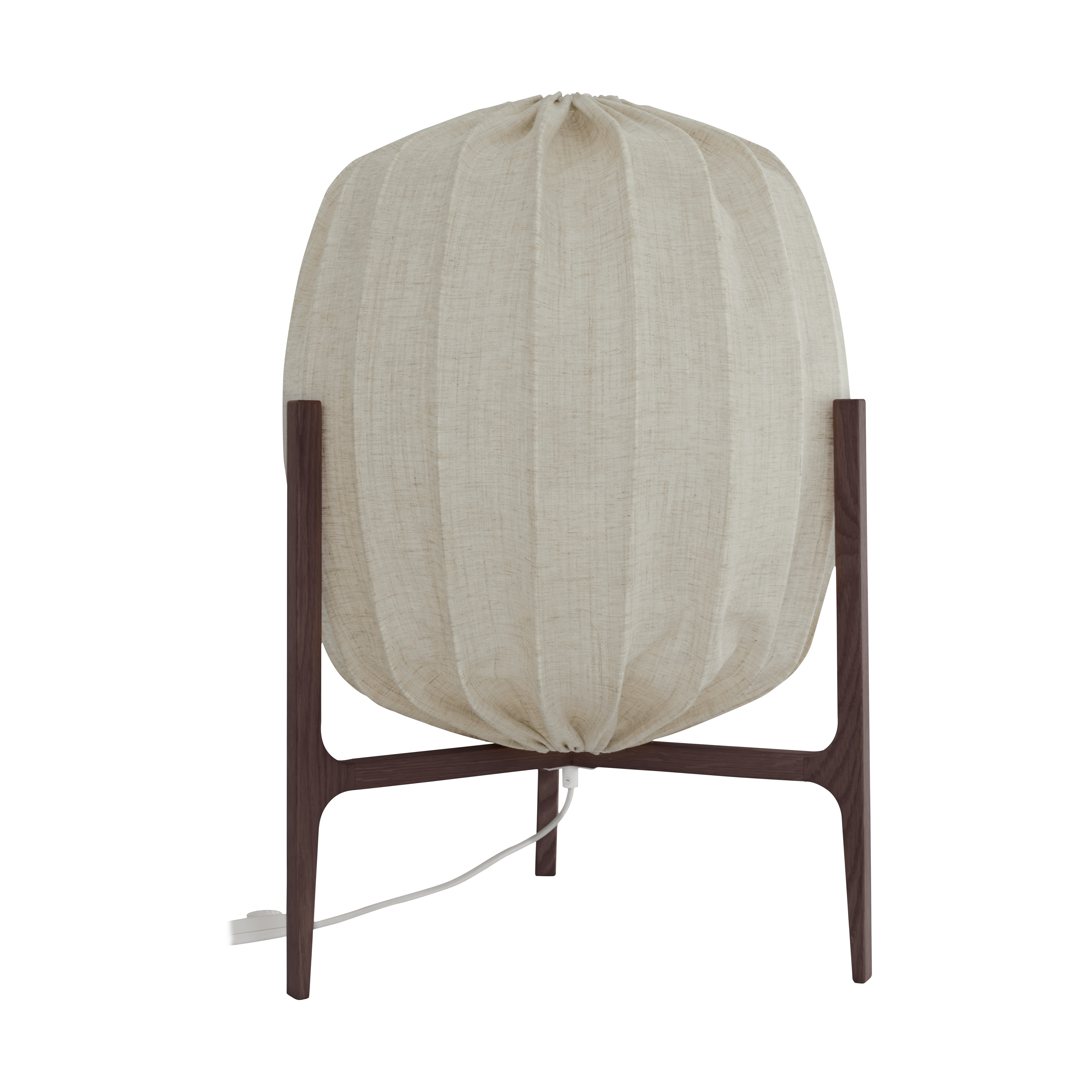 Prisma floor golvlampa Ø48 cm, Dark ash-natural – Watt & Veke – brun golvlampor