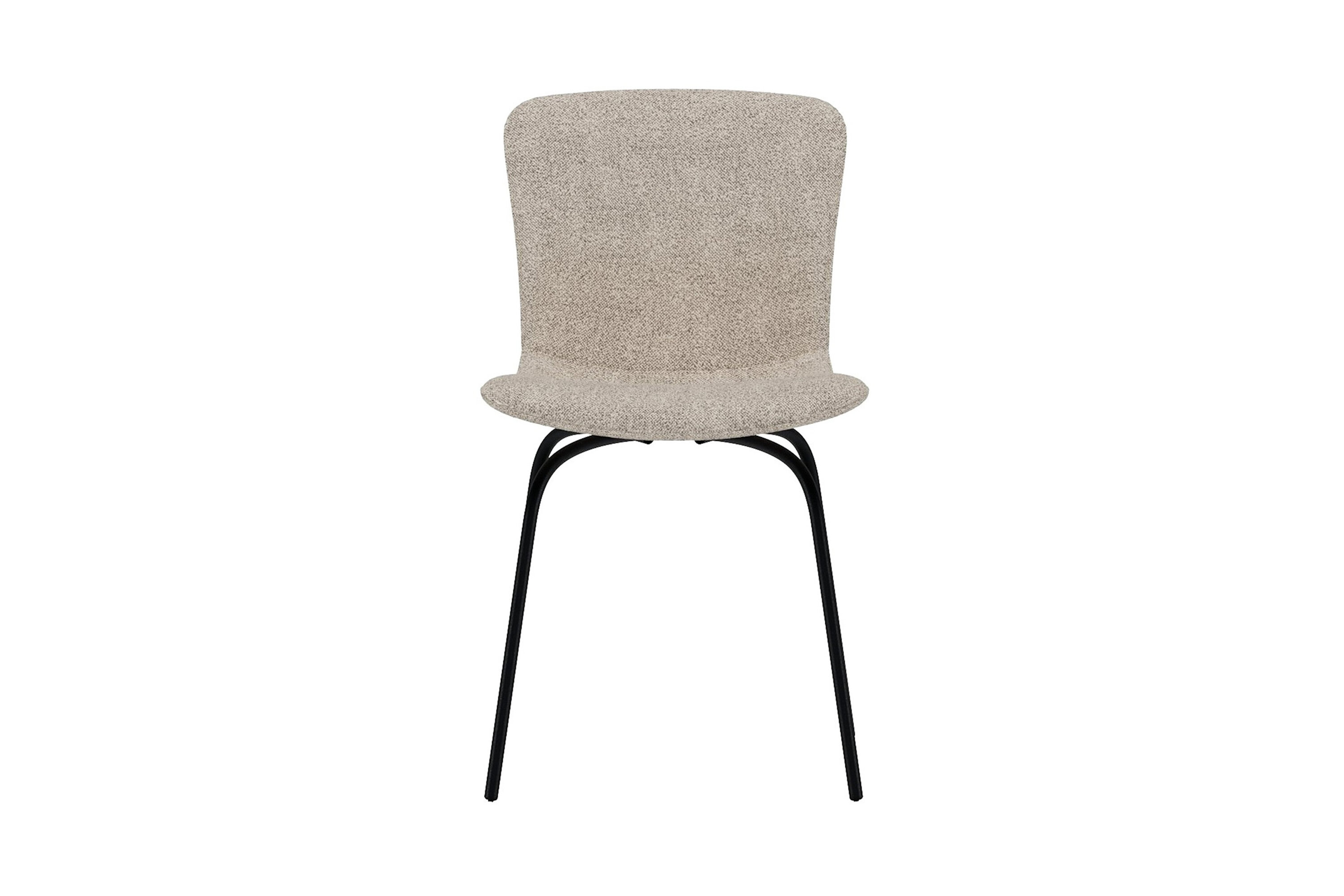 VENTURE HOME Linus Matstol - 2-pack - Svart / Beige Bouclé – Venture Design – bouclé (beige, steel matstolar
