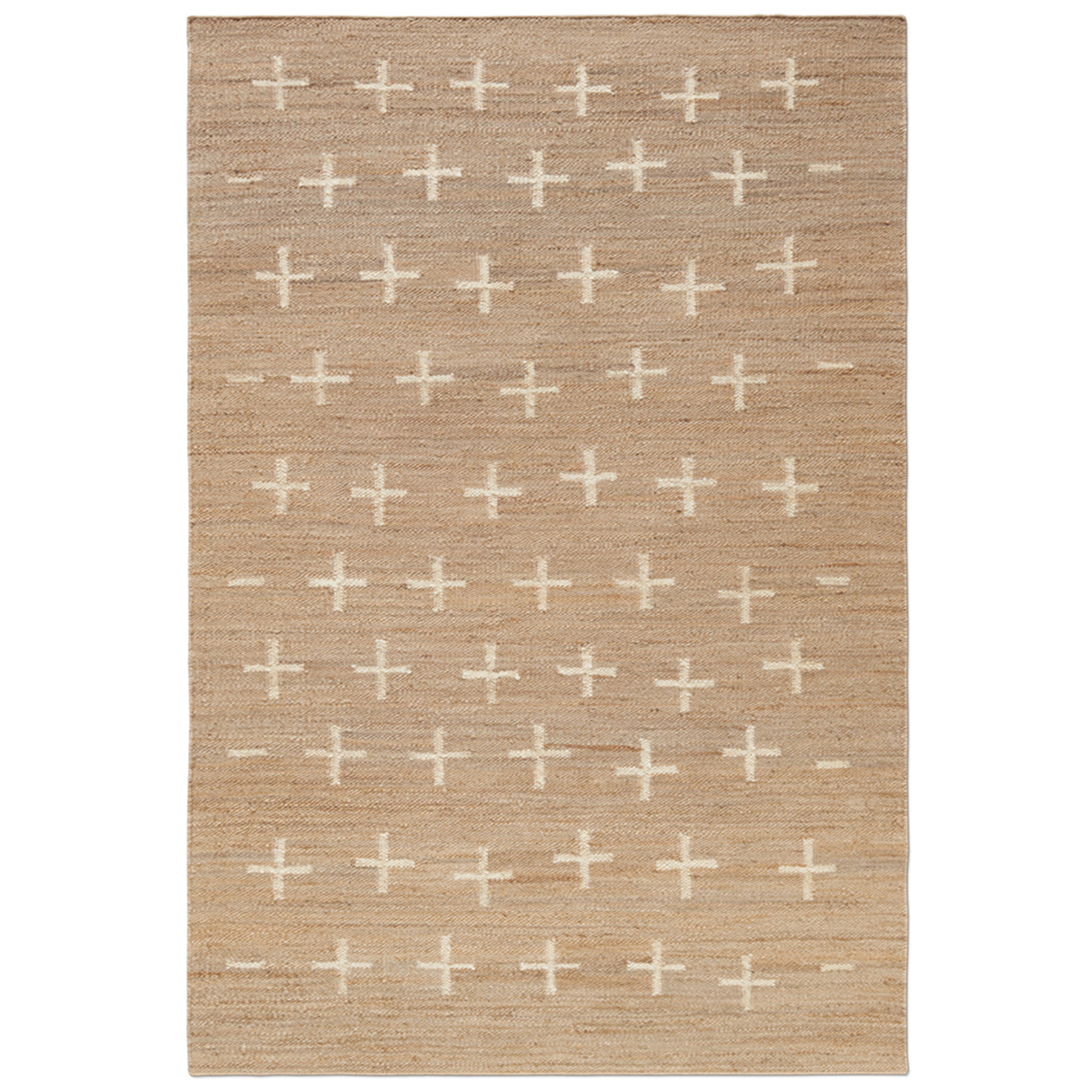 Jute Cross Cream jutematta – Nordic Knots – vit dörrmattor