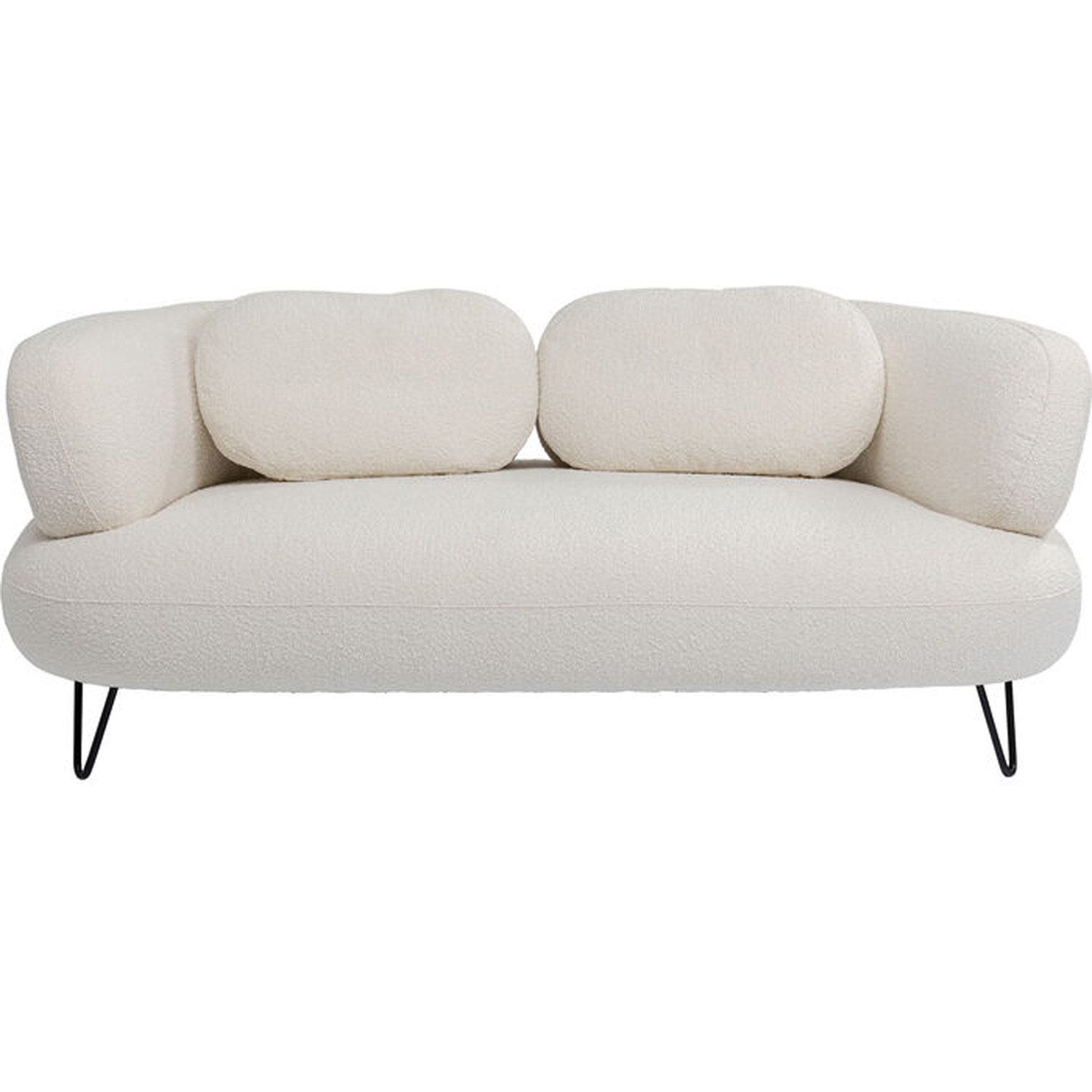 KARE DESIGN Peppo White 2-sits soffa - vit polyester och stål – Kare Design – polyester (white, steel soffor