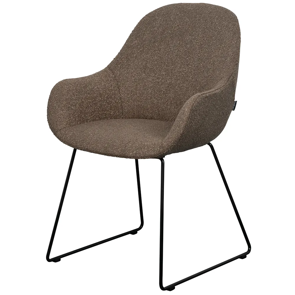 Layla Stol hög karm – Furninova – bouclé fabric matstolar