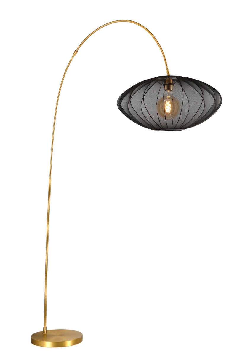 Corina golvlampa – Lucide – polyester (black, brass golvlampor